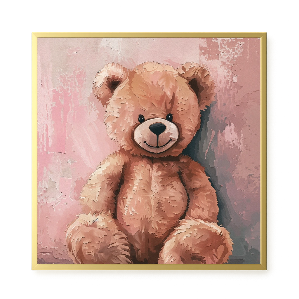 Pink Teddy Bear Canvas Print