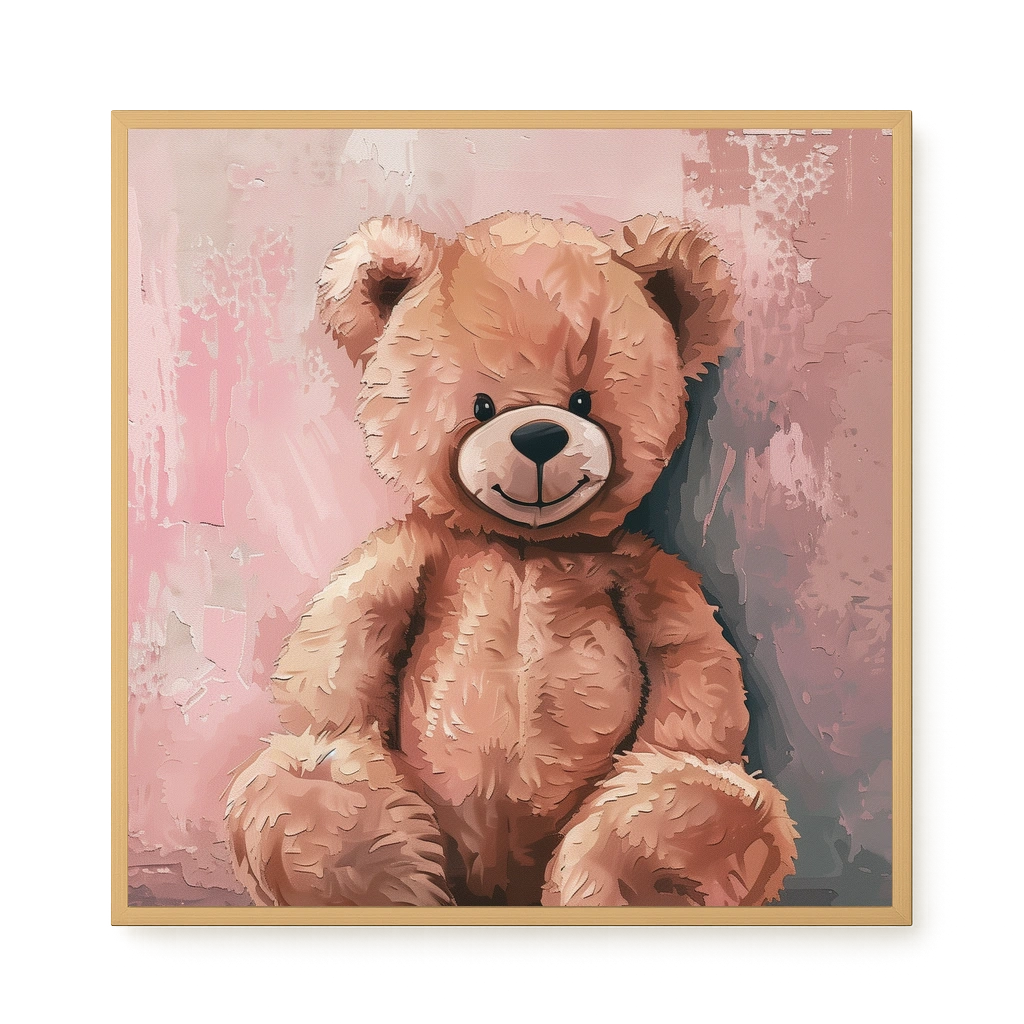 Pink Teddy Bear Canvas Print