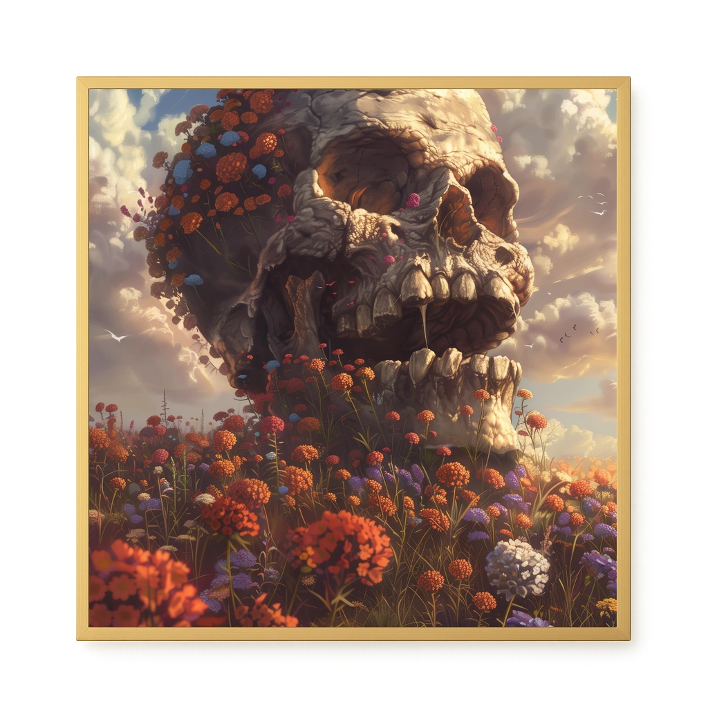 Floral Skull Canvas Print