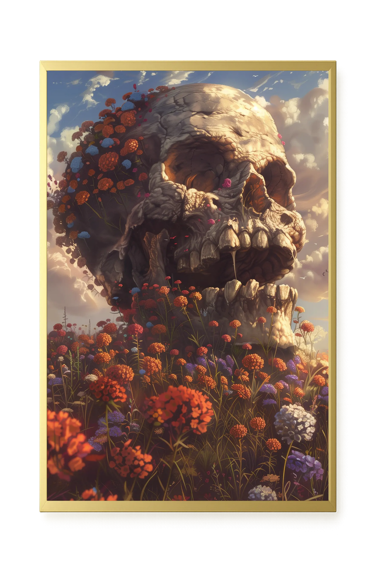 Floral Skull Canvas Print