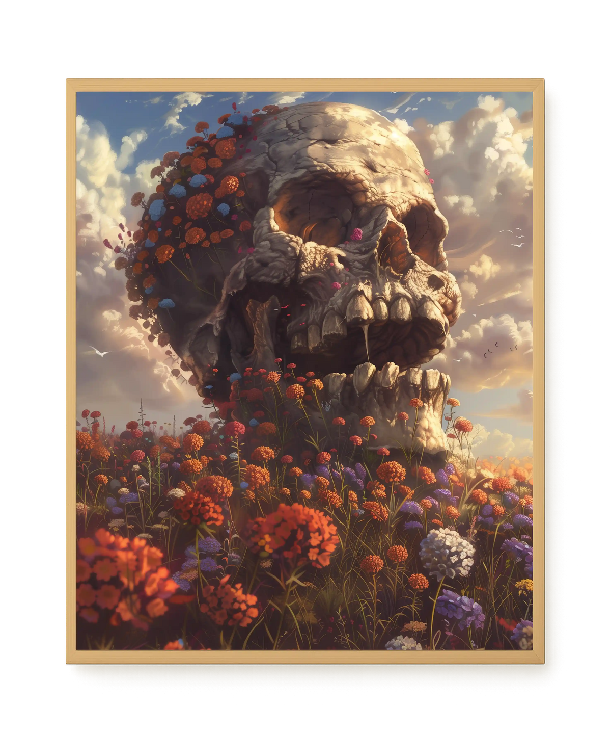 Floral Skull Canvas Print