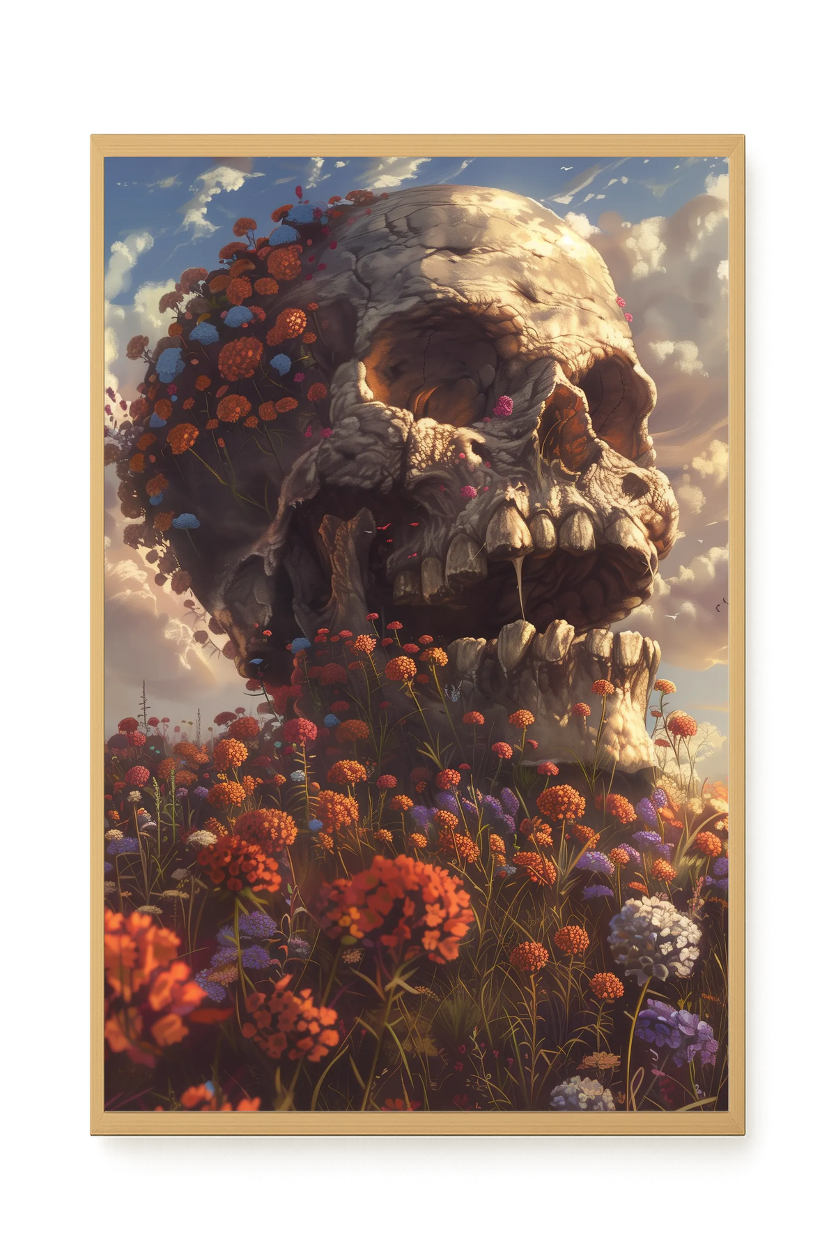 Floral Skull Canvas Print