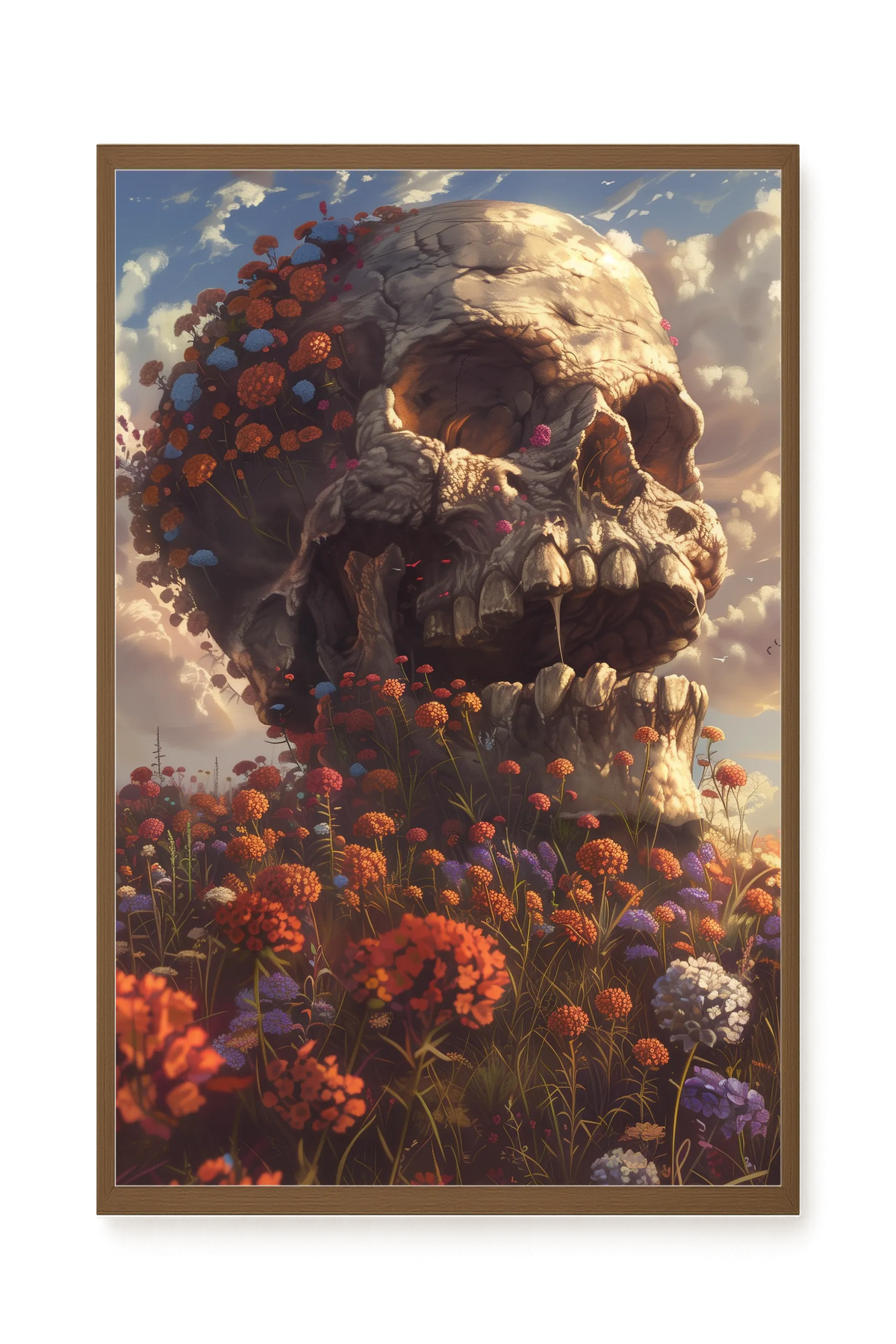 Floral Skull Canvas Print