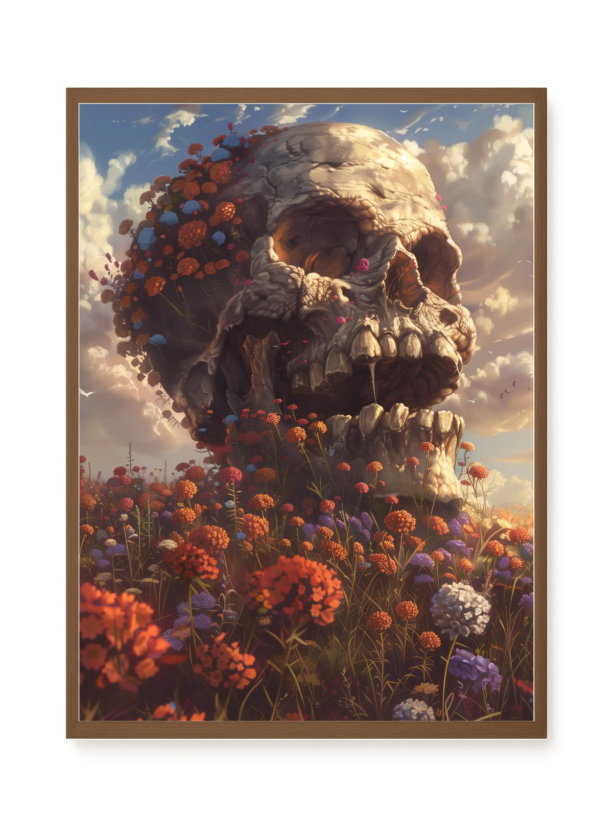 Floral Skull Canvas Print