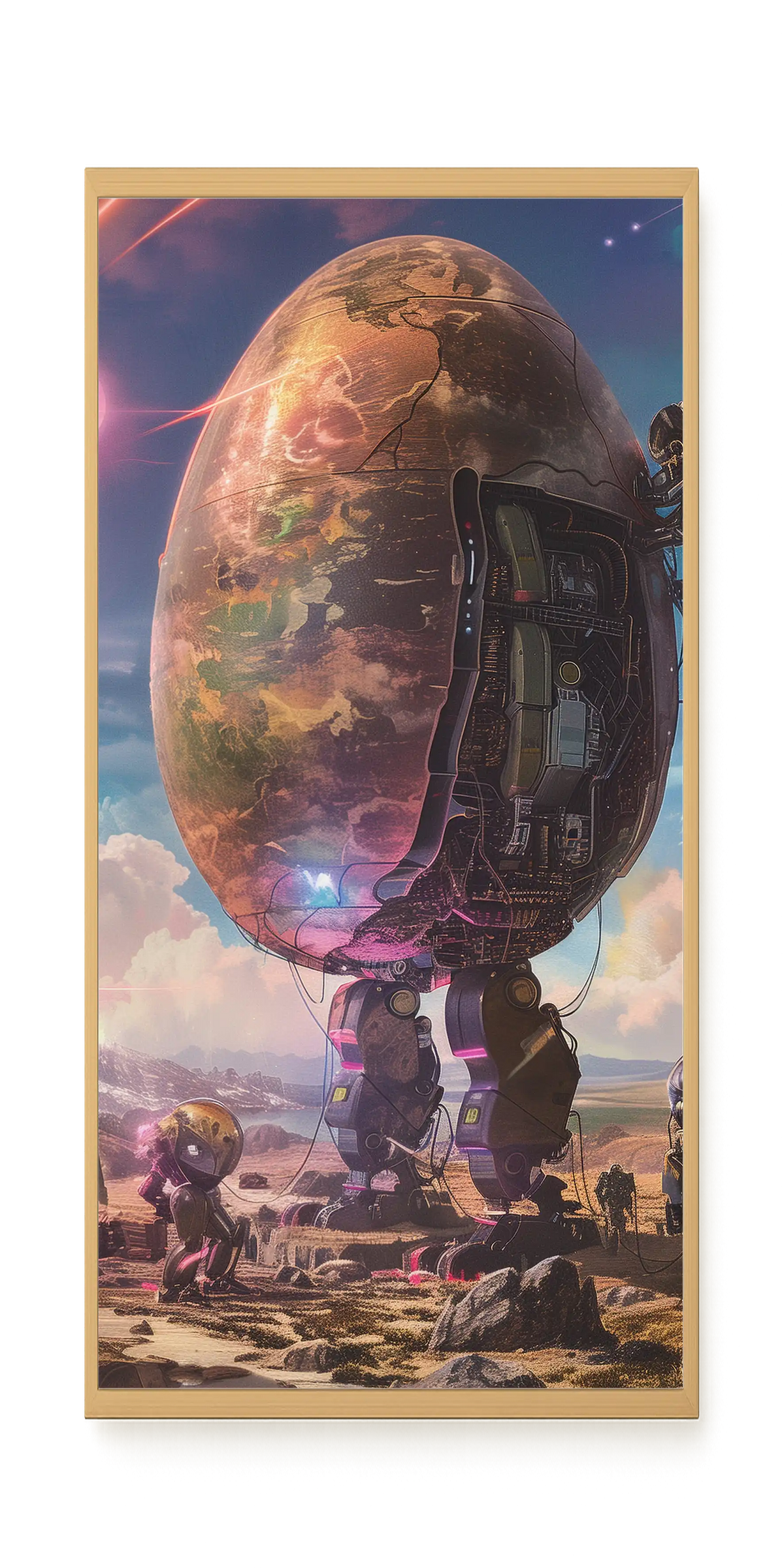 Mechanical World Birth Canvas Print