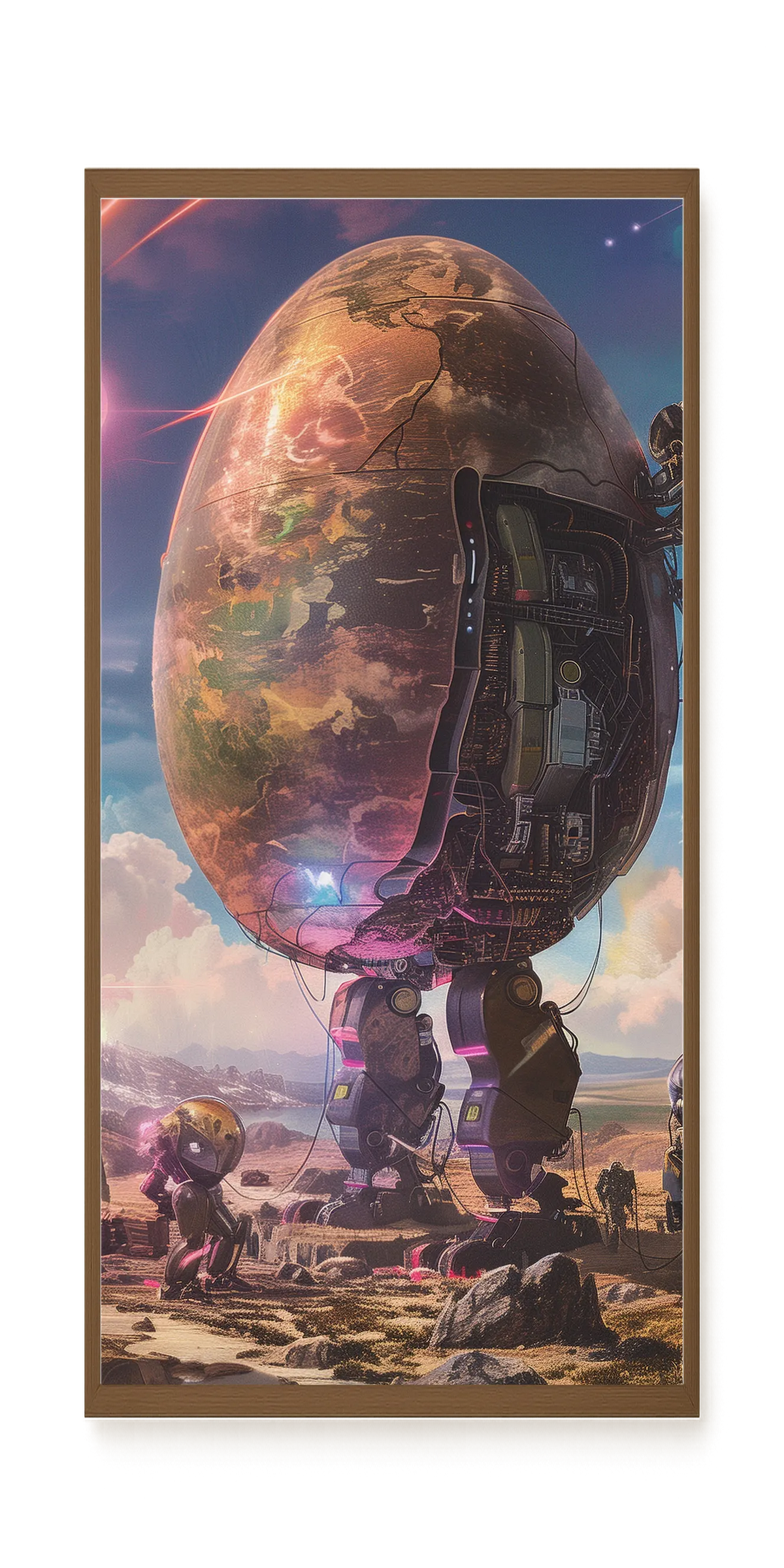 Mechanical World Birth Canvas Print