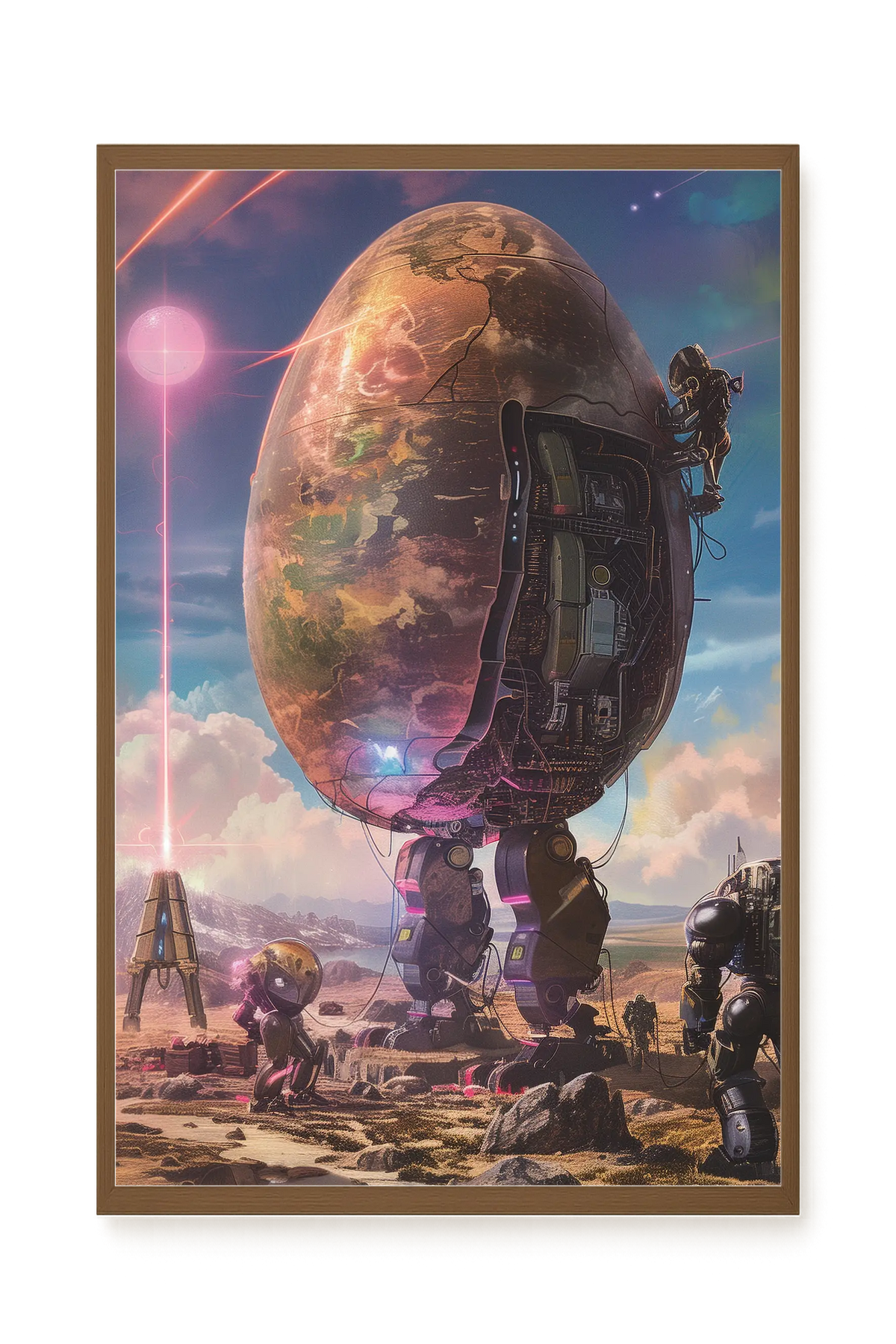 Mechanical World Birth Canvas Print