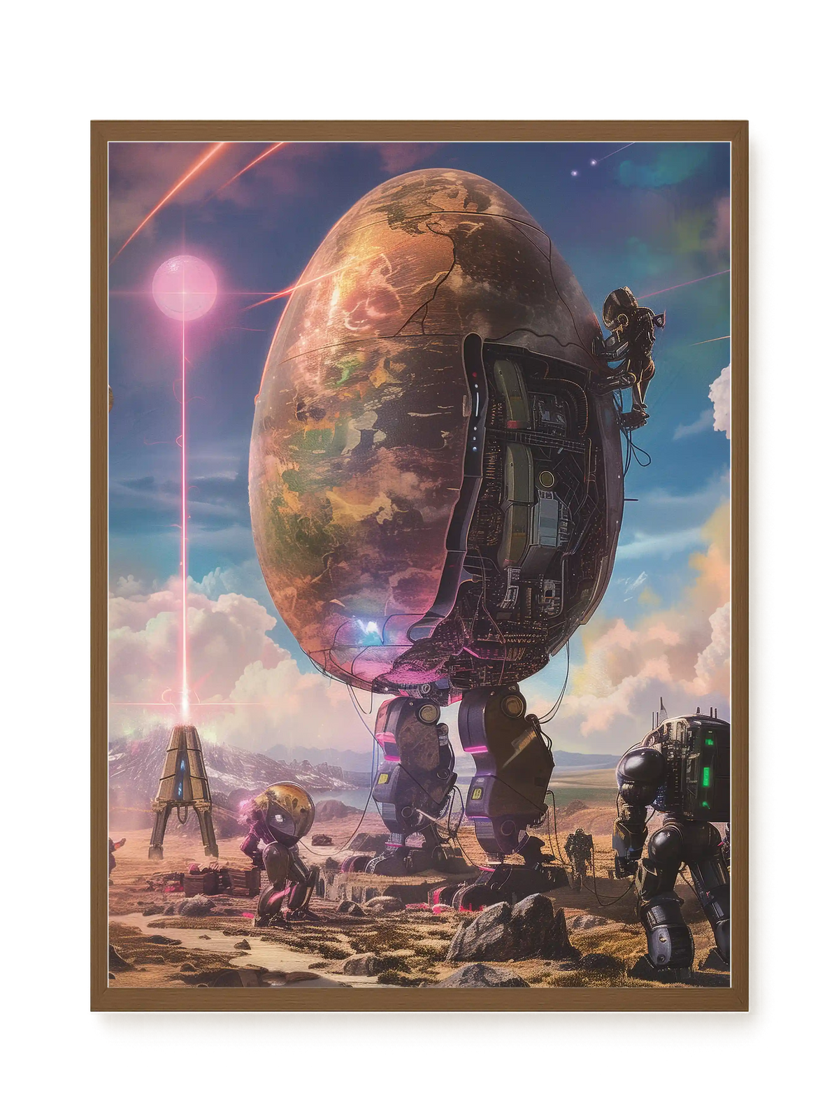 Mechanical World Birth Canvas Print