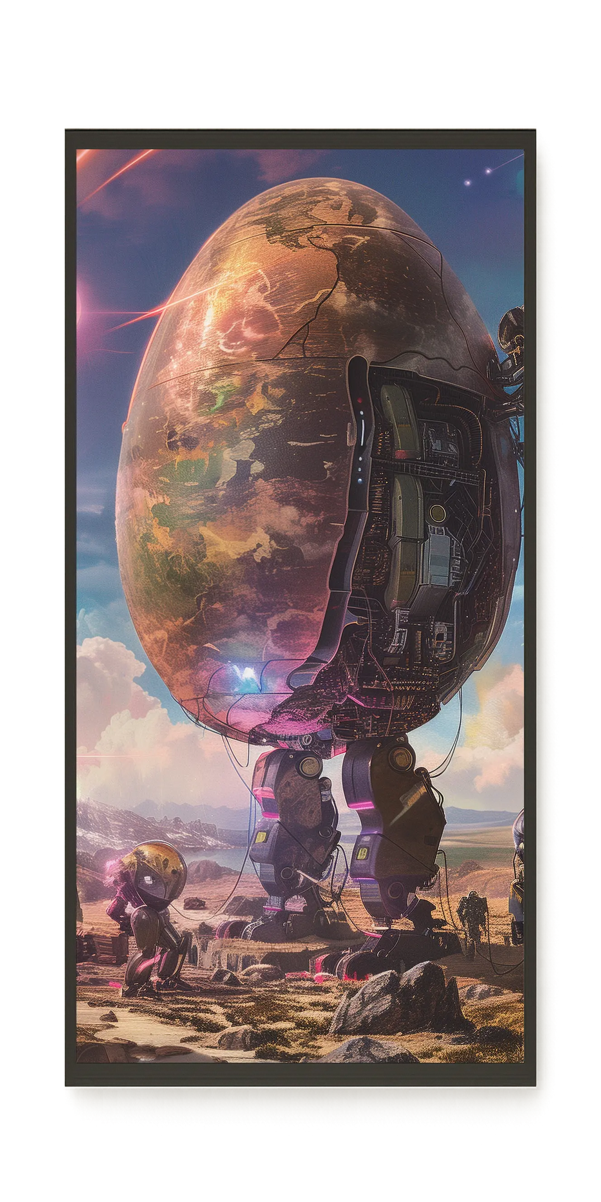 Mechanical World Birth Canvas Print