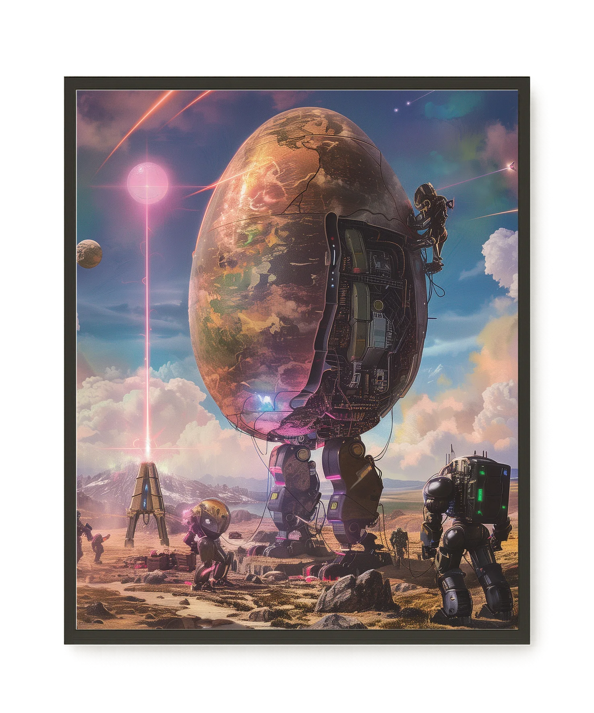 Mechanical World Birth Canvas Print
