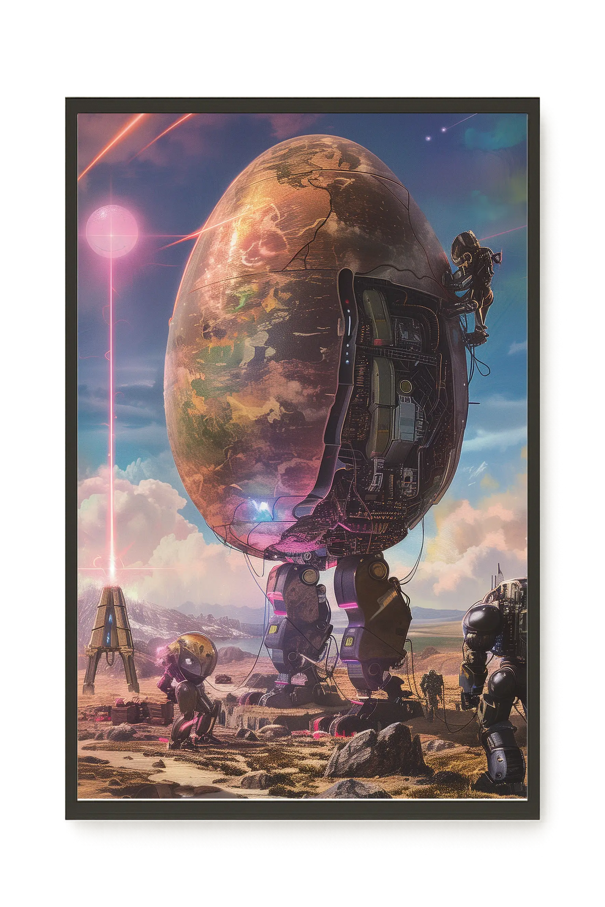Mechanical World Birth Canvas Print