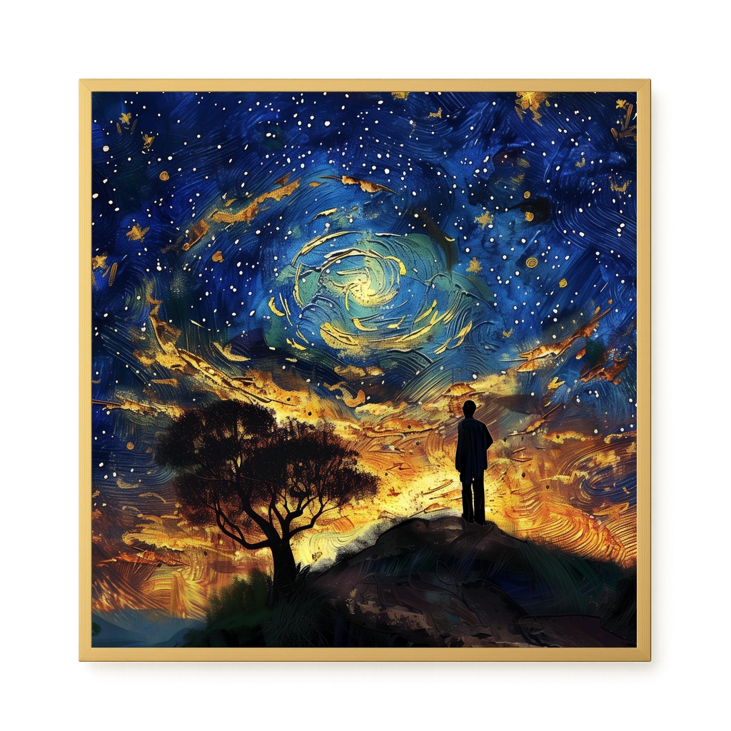 Cosmic Contemplation Canvas Wall Art