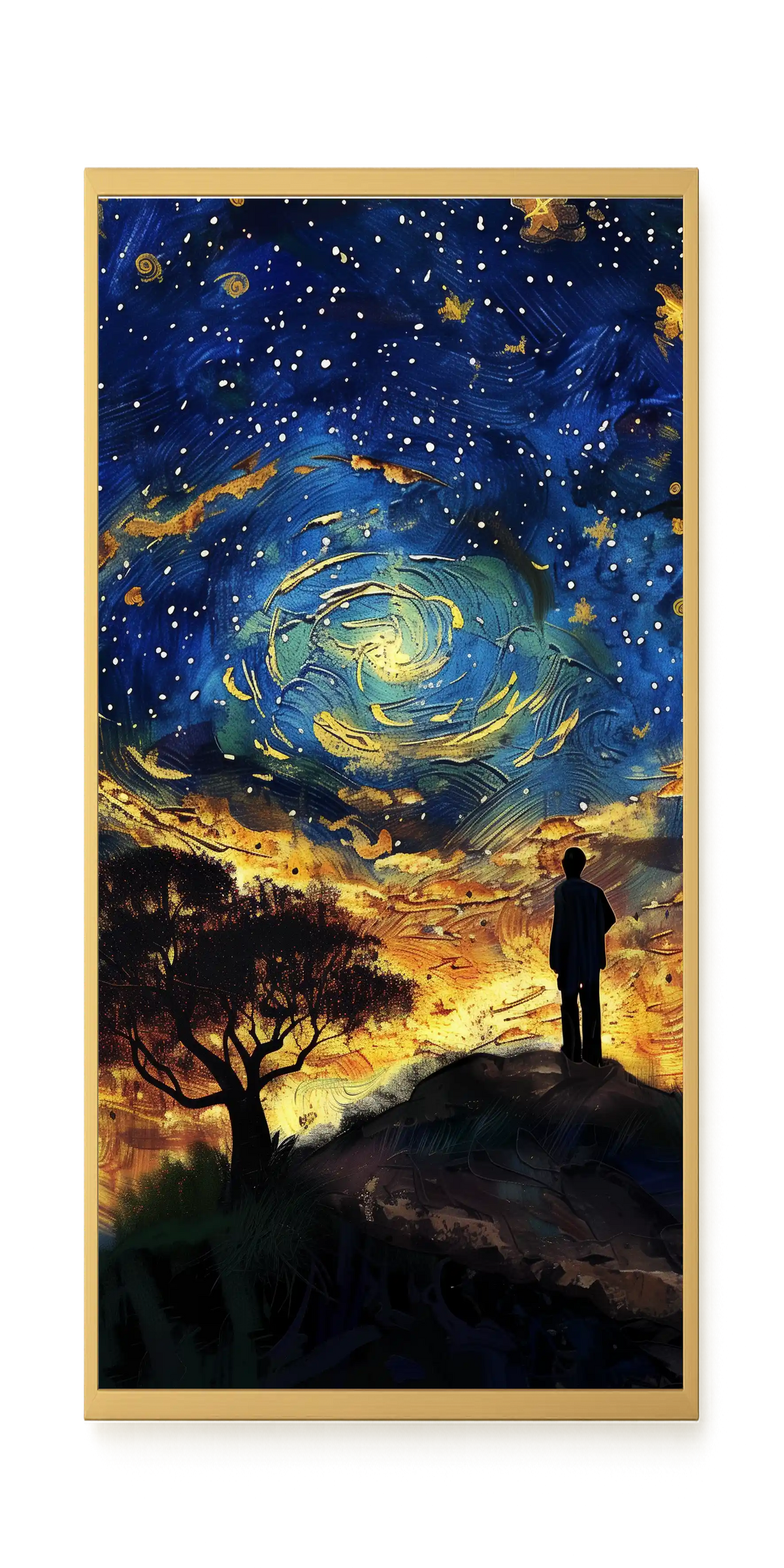 Cosmic Contemplation Canvas Wall Art
