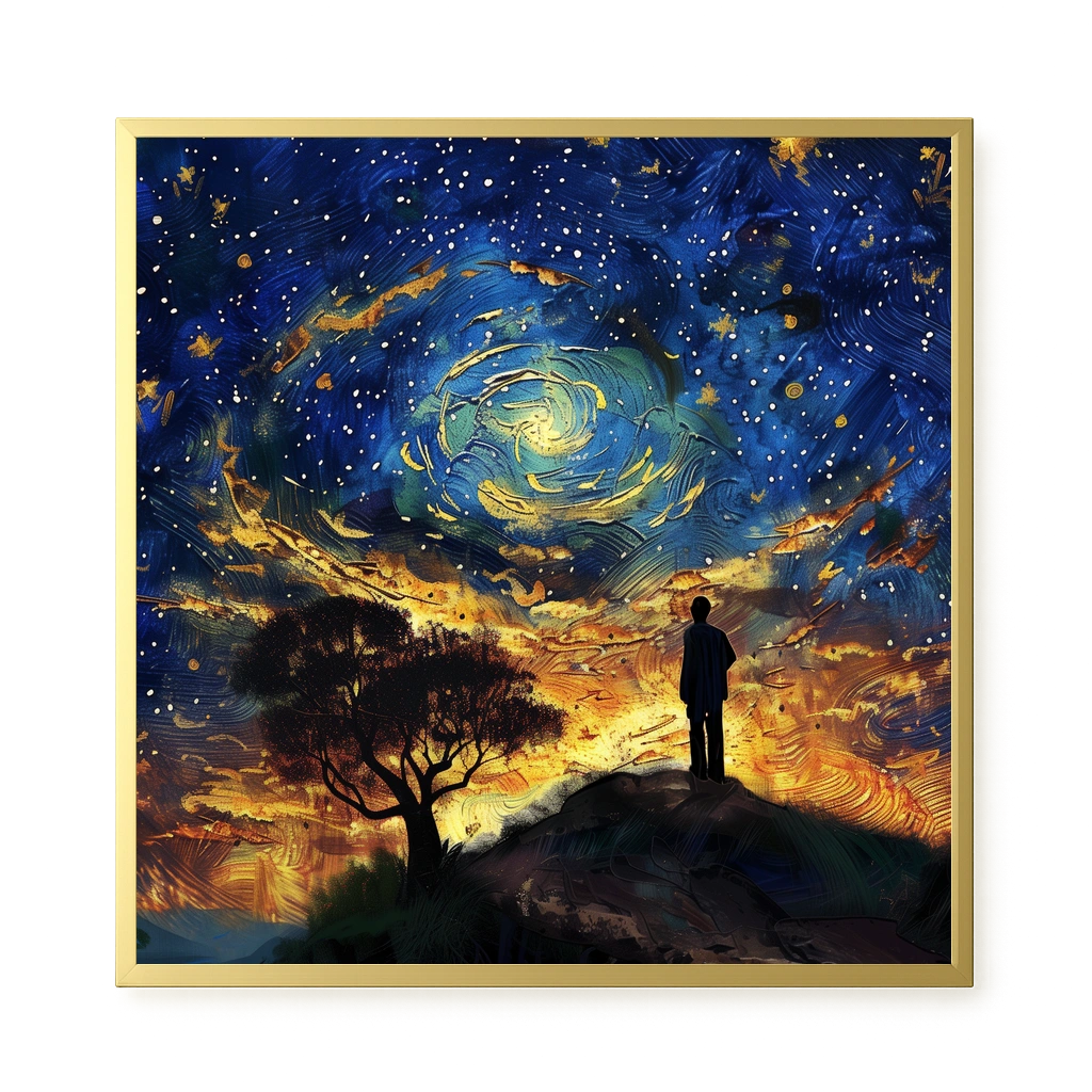 Cosmic Contemplation Canvas Wall Art