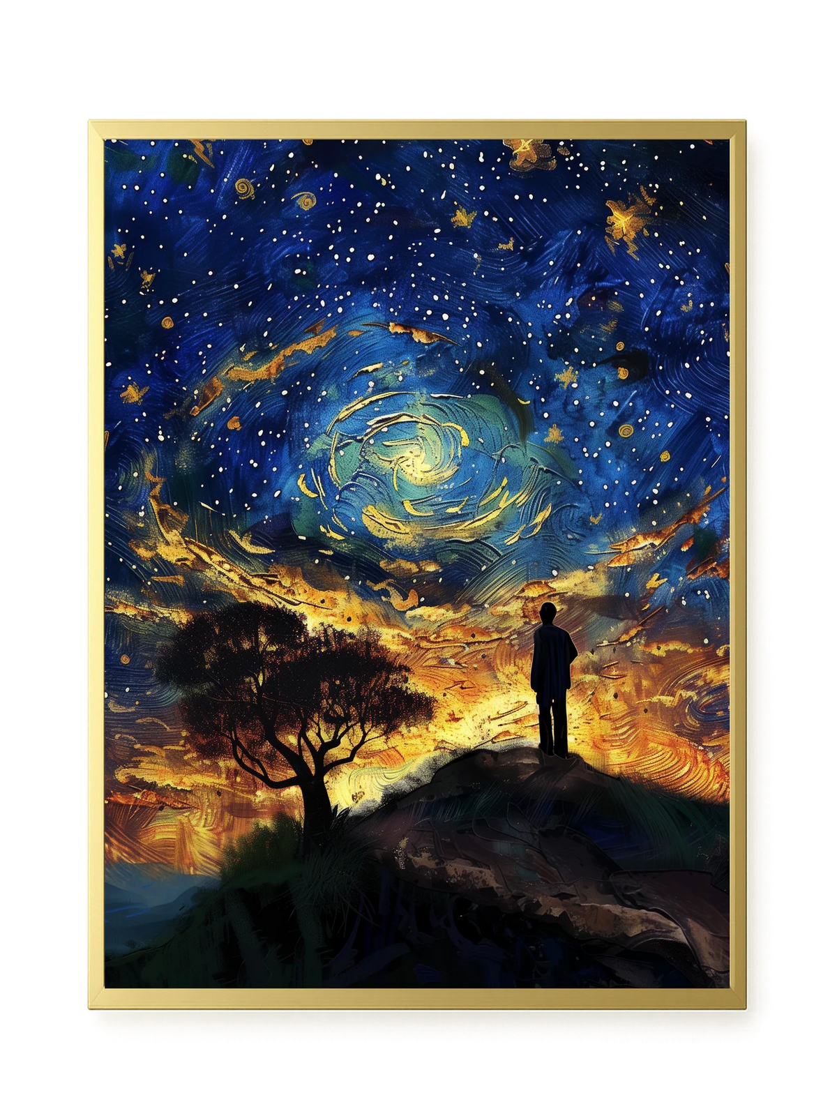 Cosmic Contemplation Canvas Wall Art