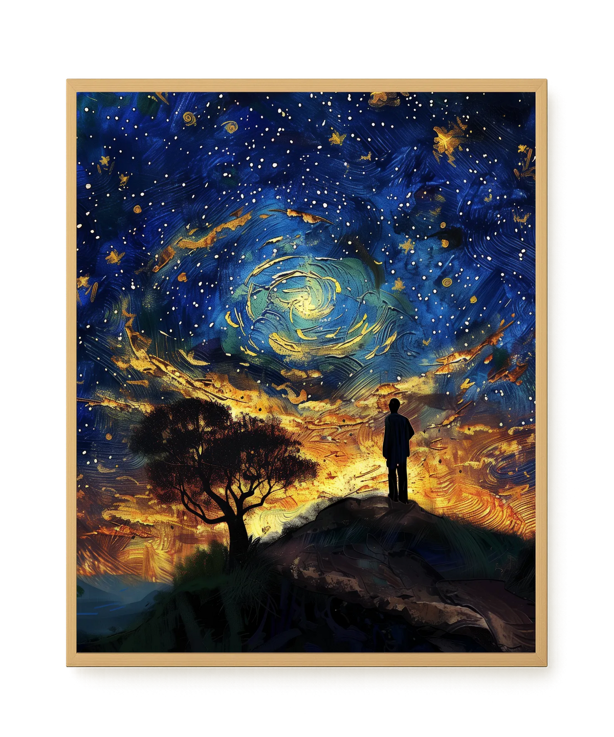 Cosmic Contemplation Canvas Wall Art