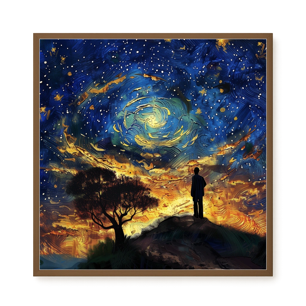 Cosmic Contemplation Canvas Wall Art