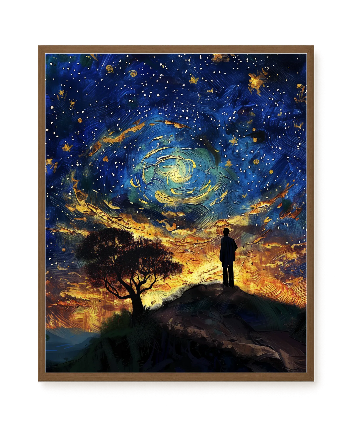 Cosmic Contemplation Canvas Wall Art