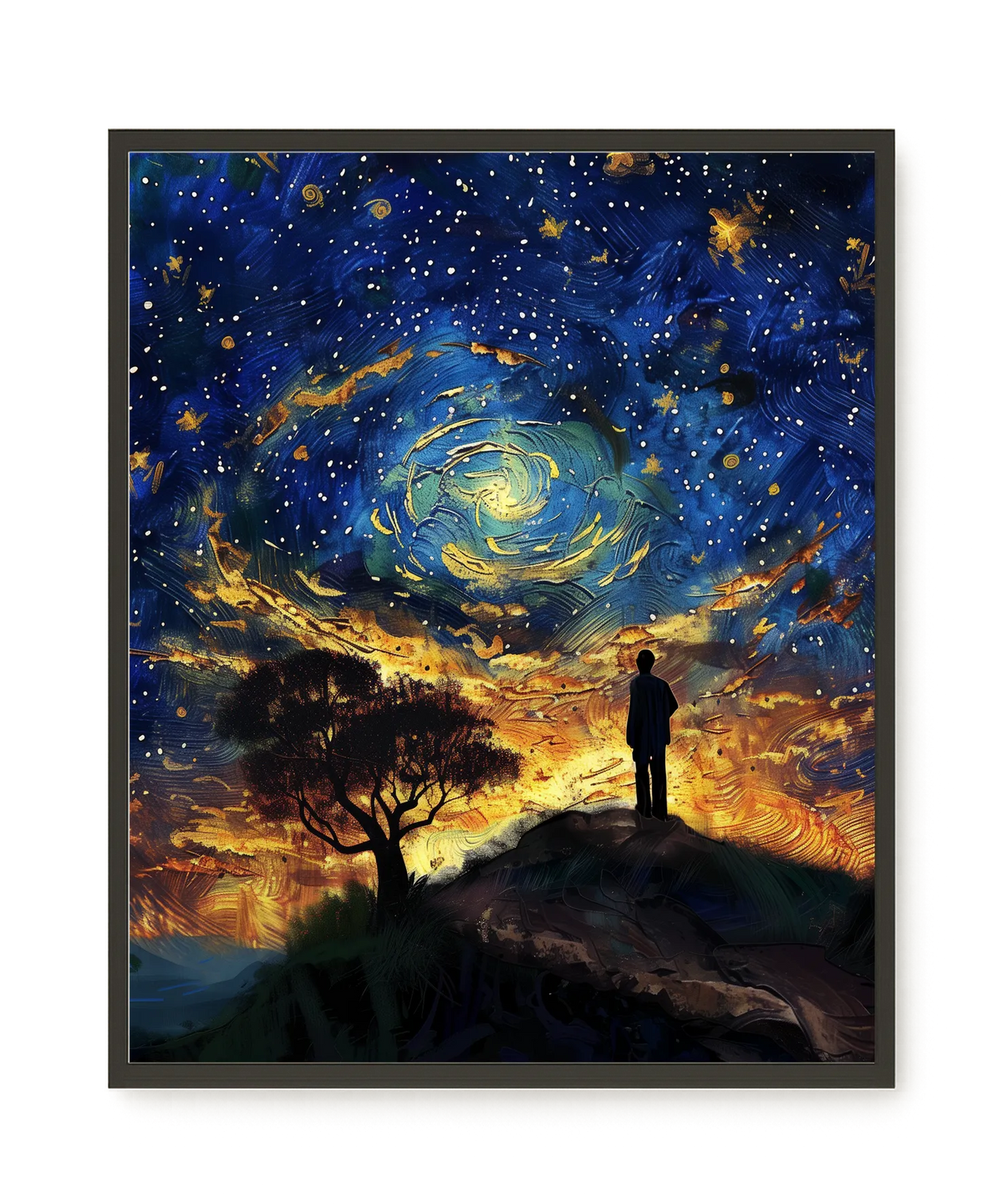 Cosmic Contemplation Canvas Wall Art