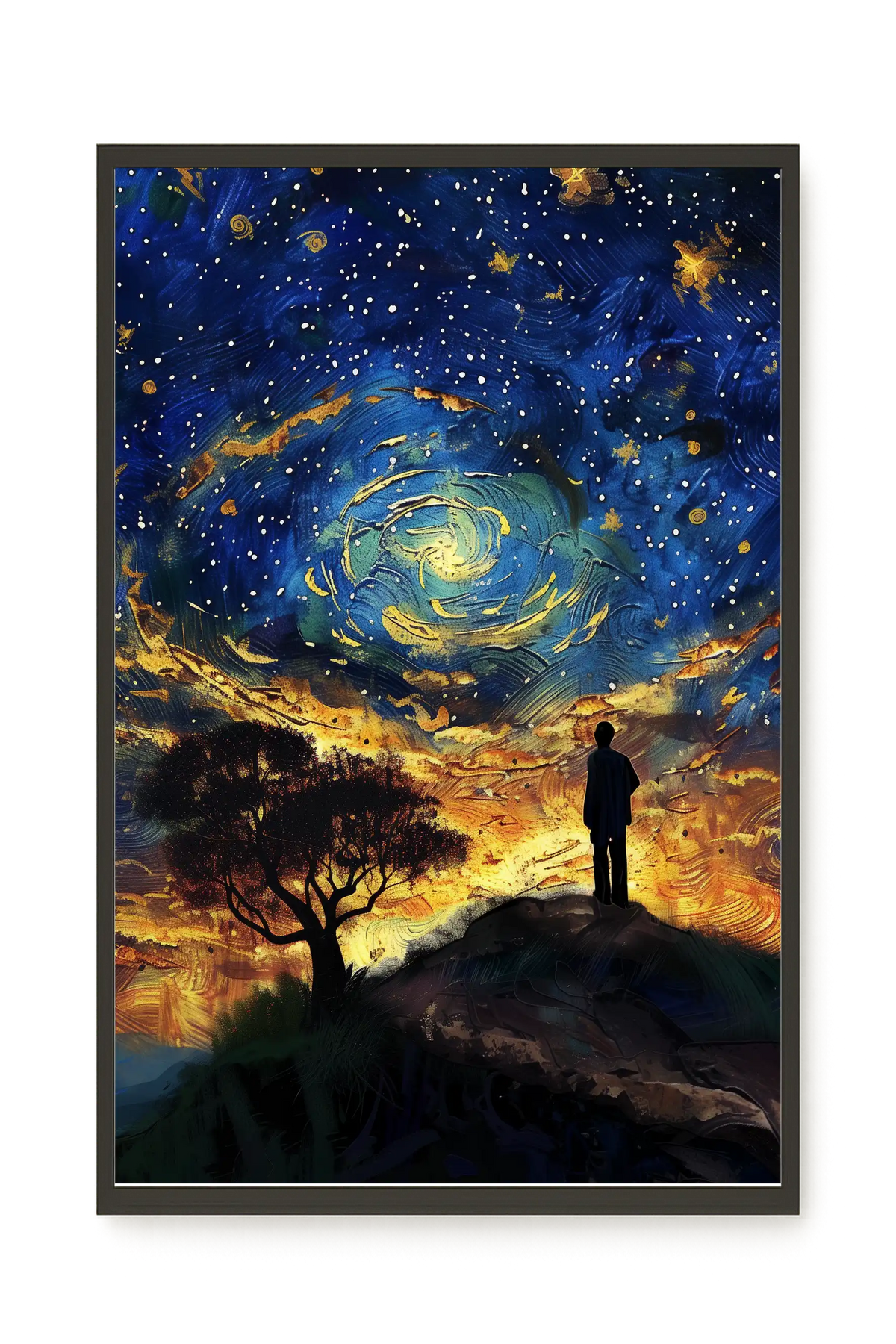 Cosmic Contemplation Canvas Wall Art