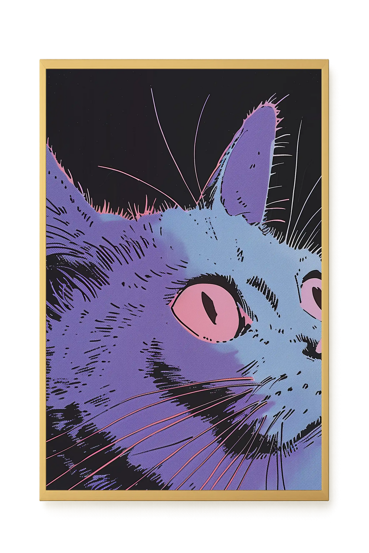 Neon Dream Cat Canvas Print