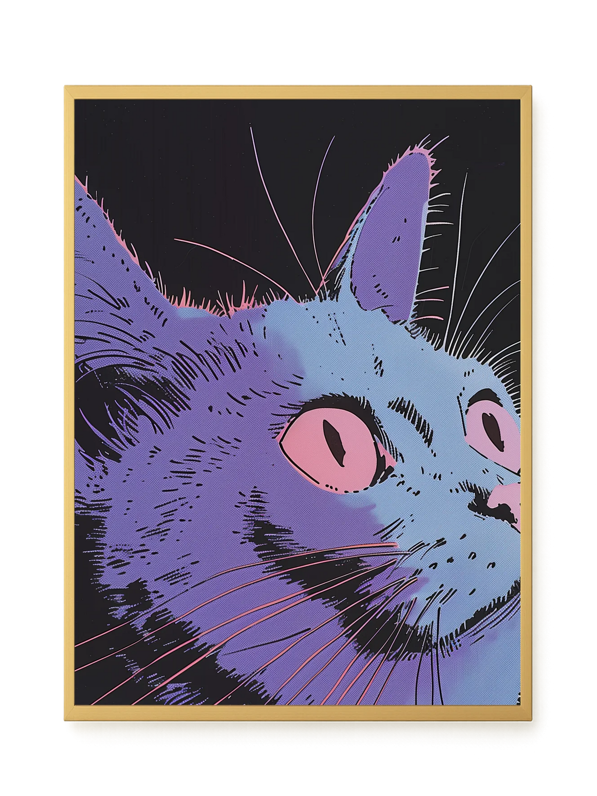 Neon Dream Cat Canvas Print