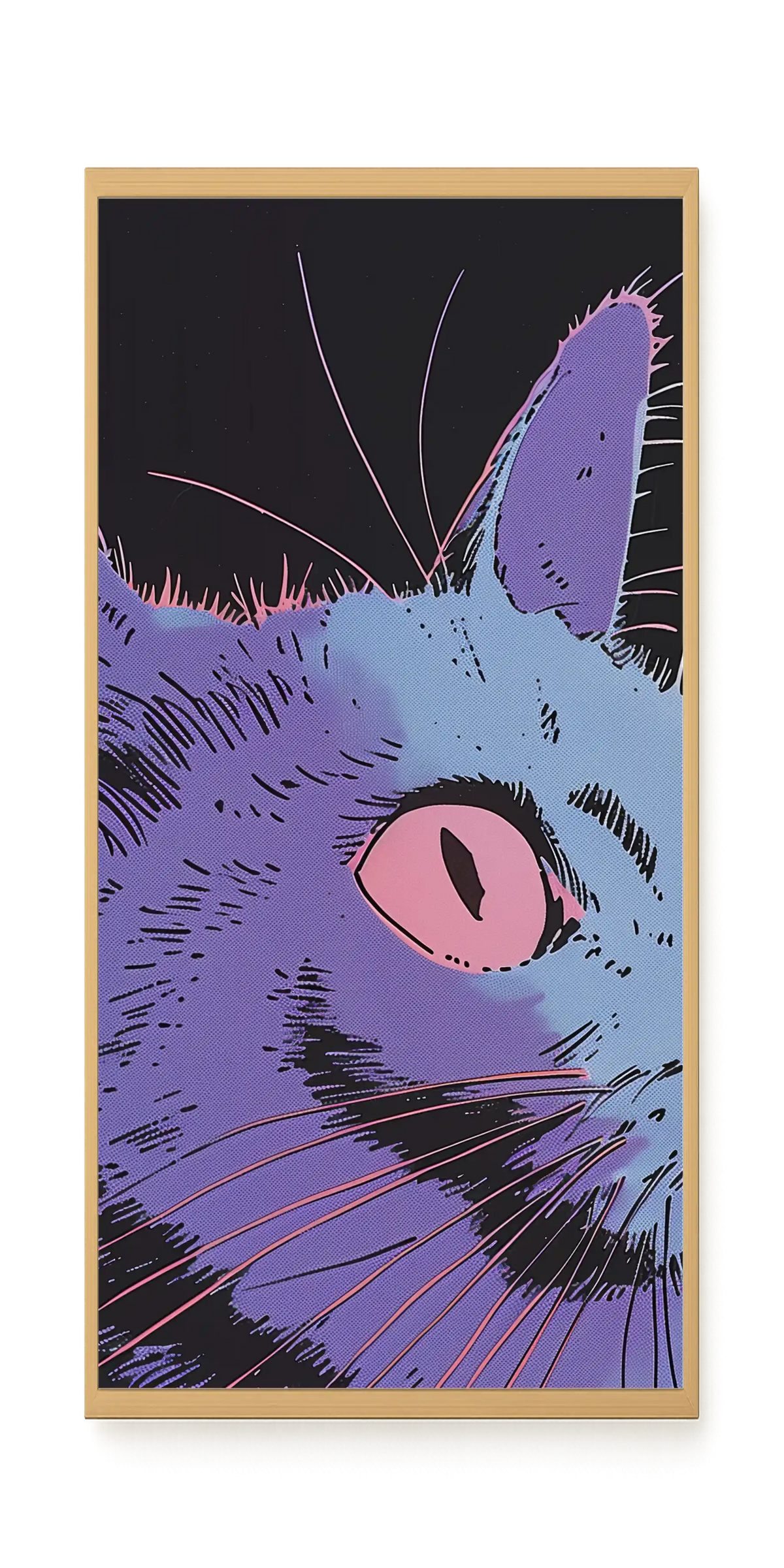 Neon Dream Cat Canvas Print