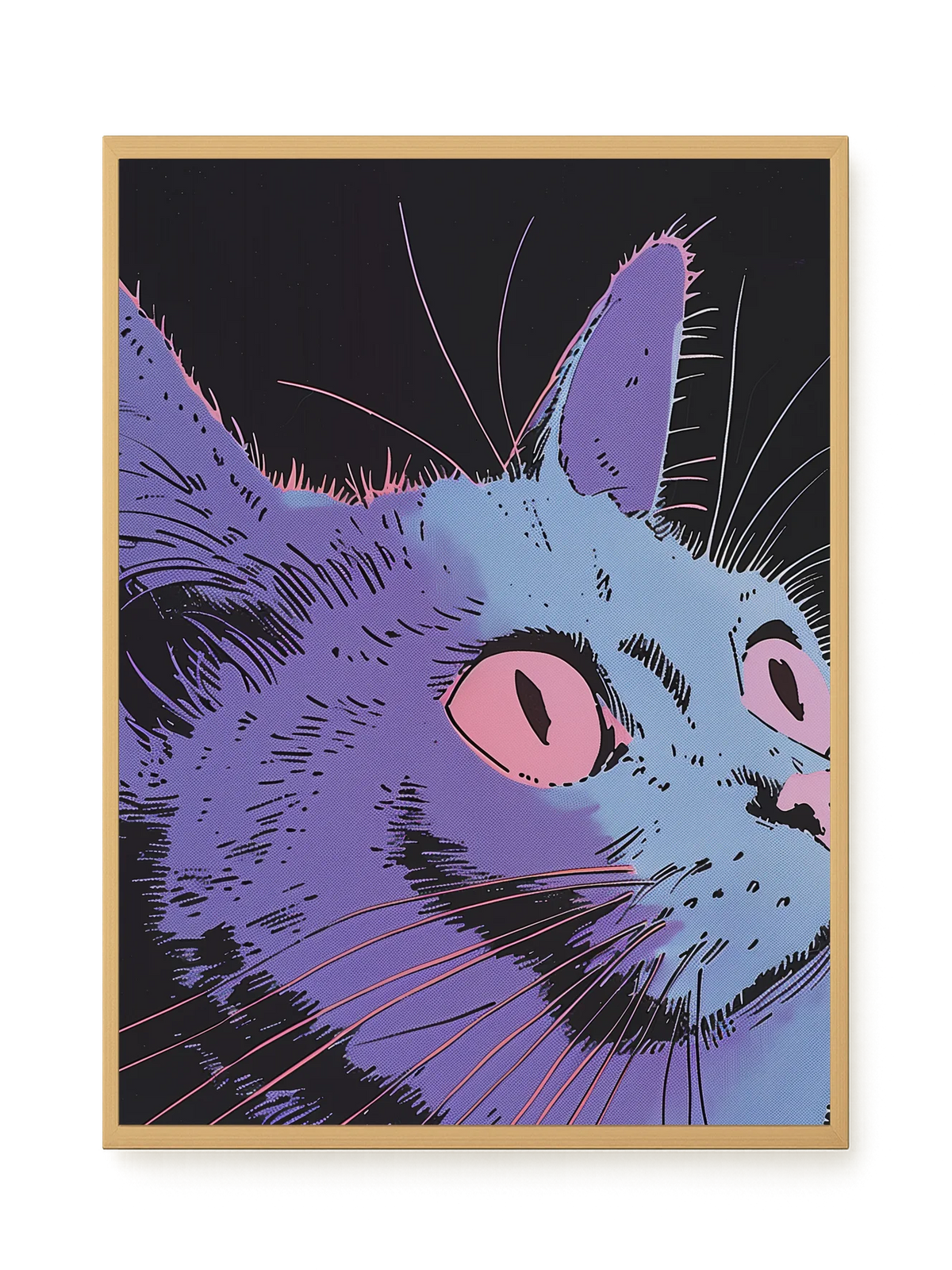 Neon Dream Cat Canvas Print