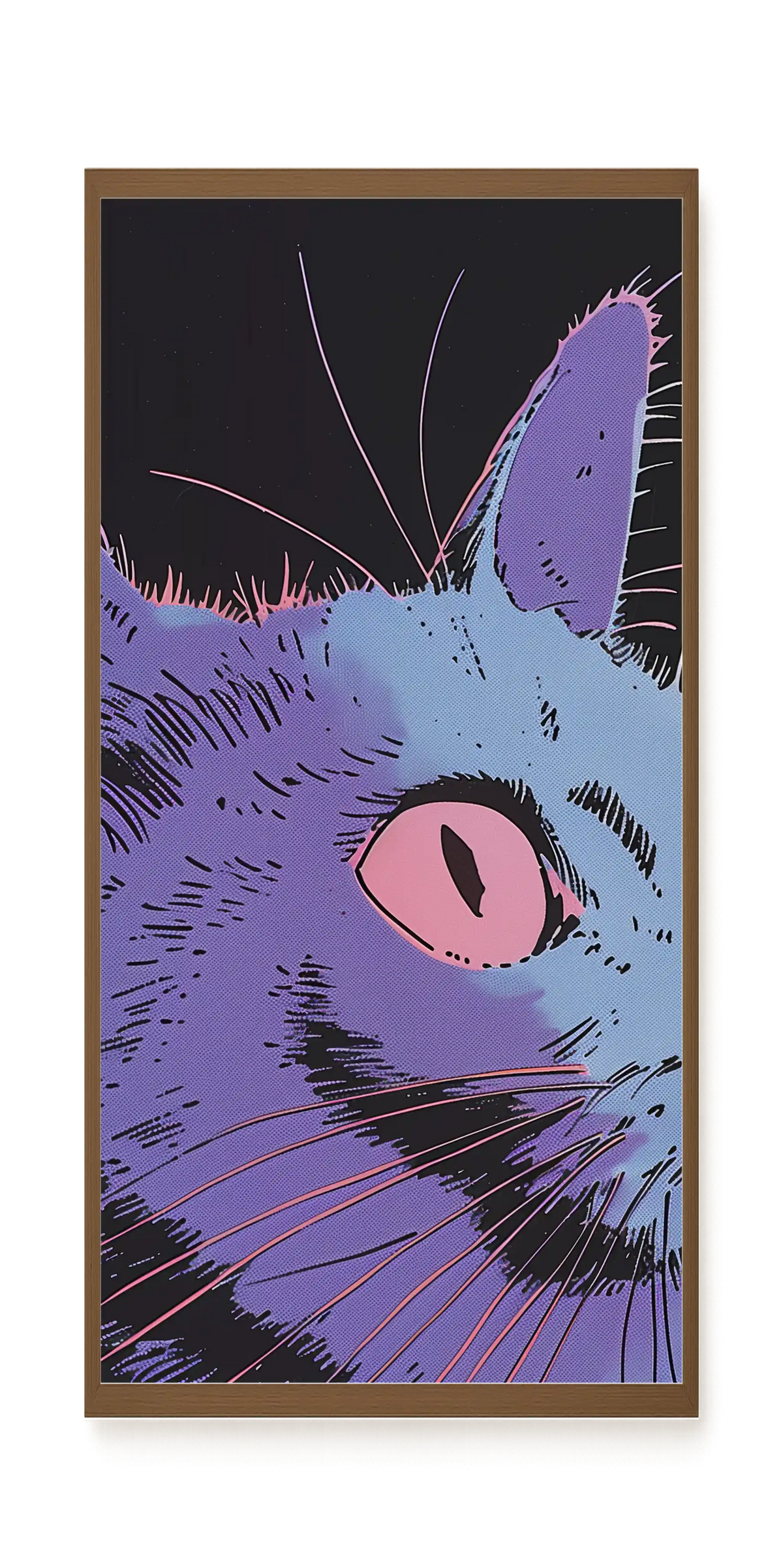 Neon Dream Cat Canvas Print