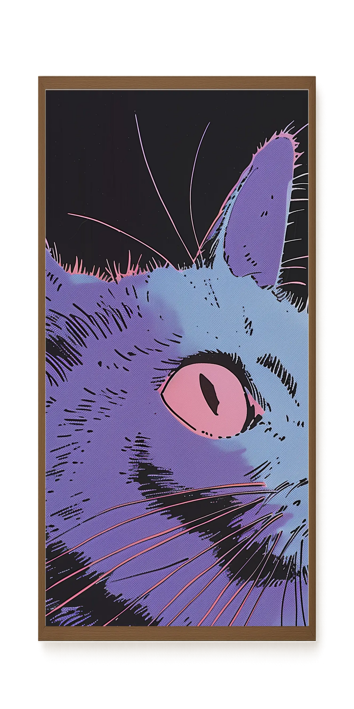 Neon Dream Cat Canvas Print