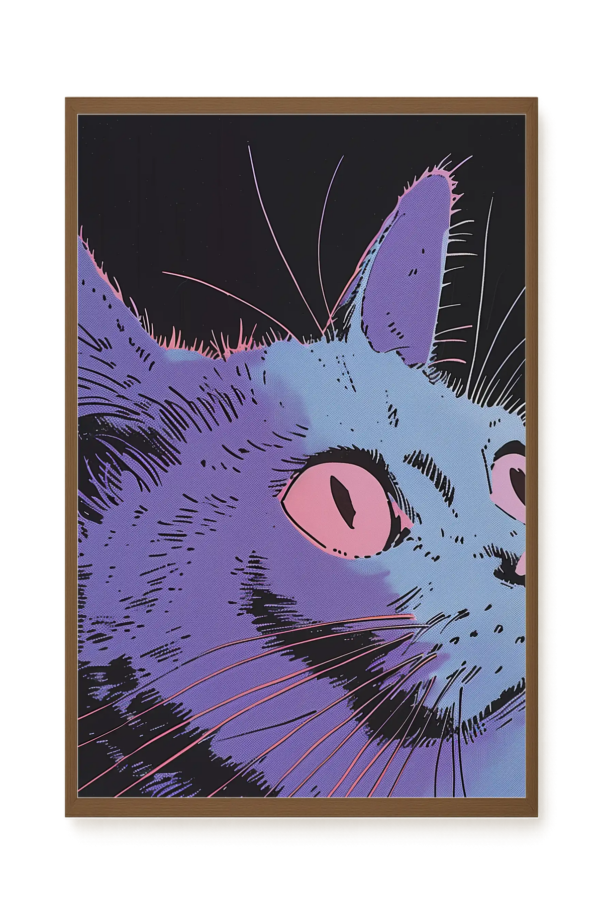 Neon Dream Cat Canvas Print