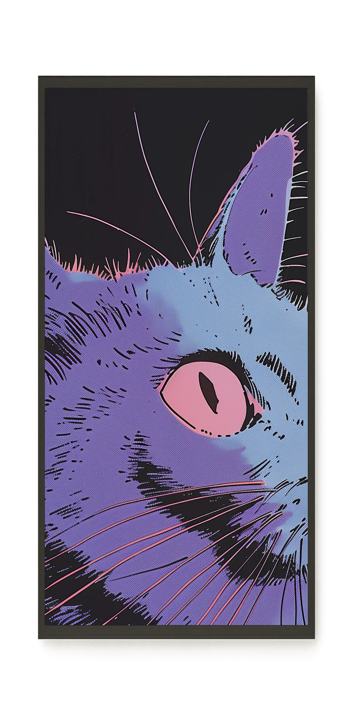 Neon Dream Cat Canvas Print