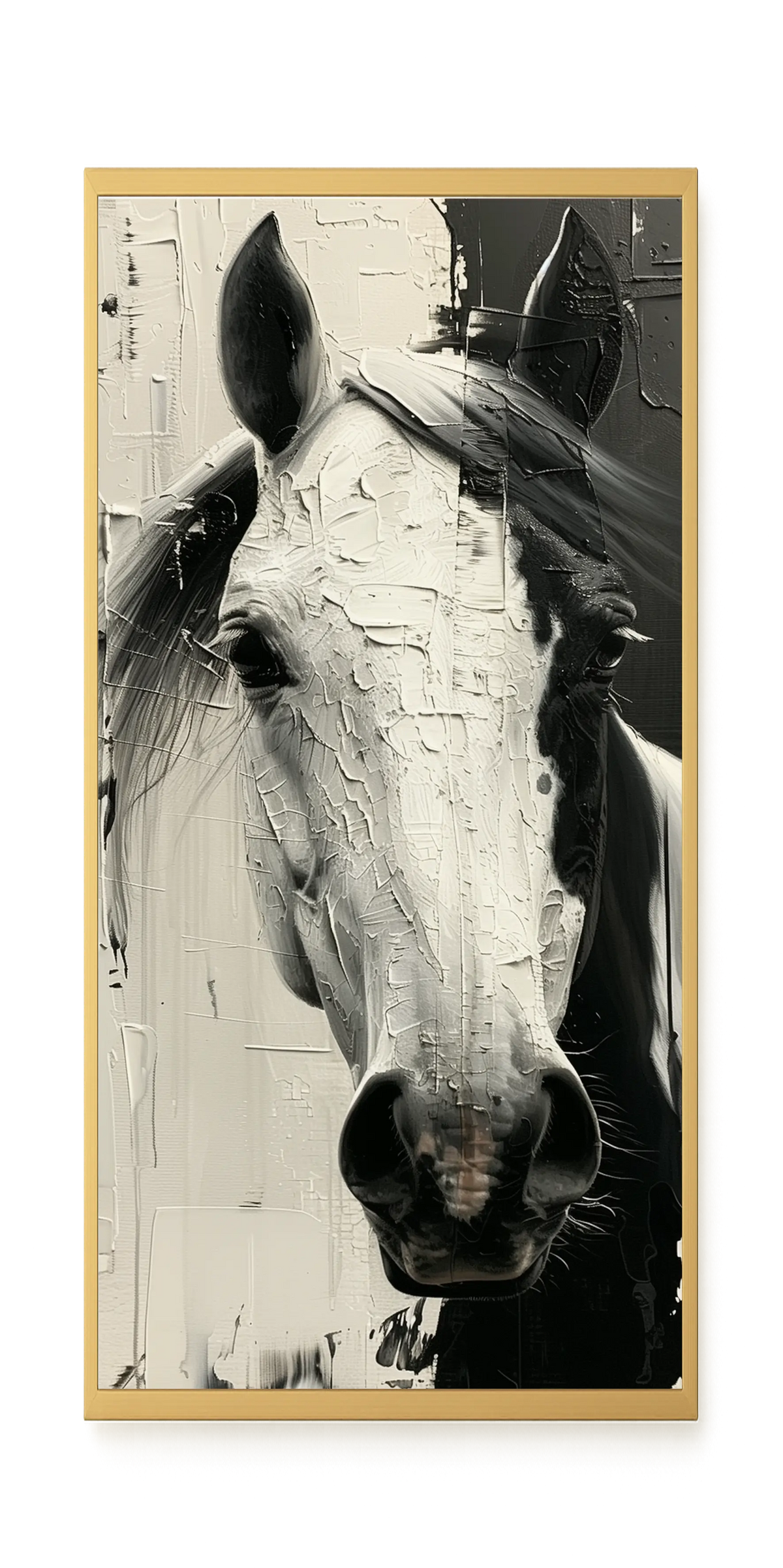 Expressive Abstract Horse Canvas Print