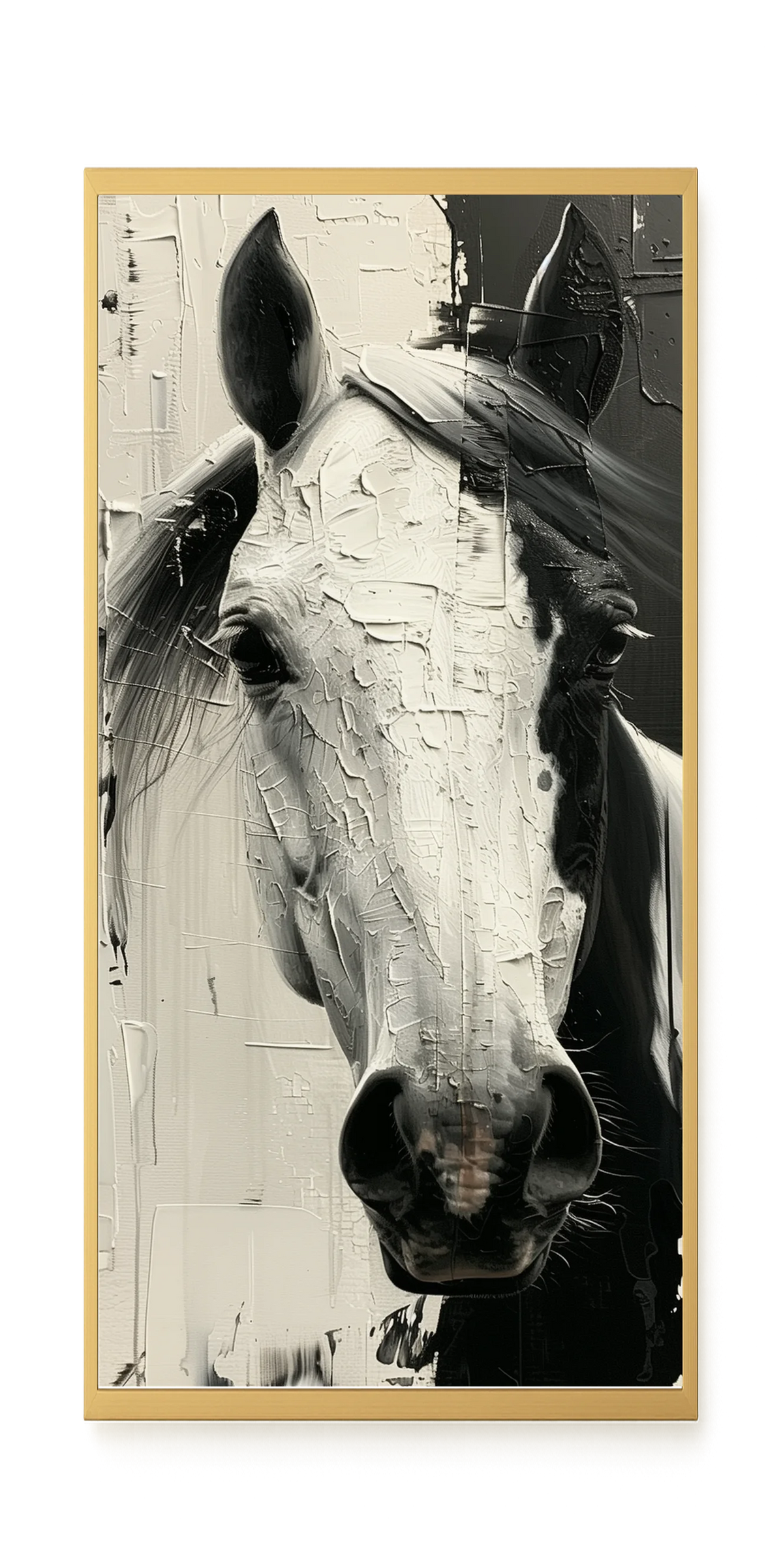 Expressive Abstract Horse Canvas Print