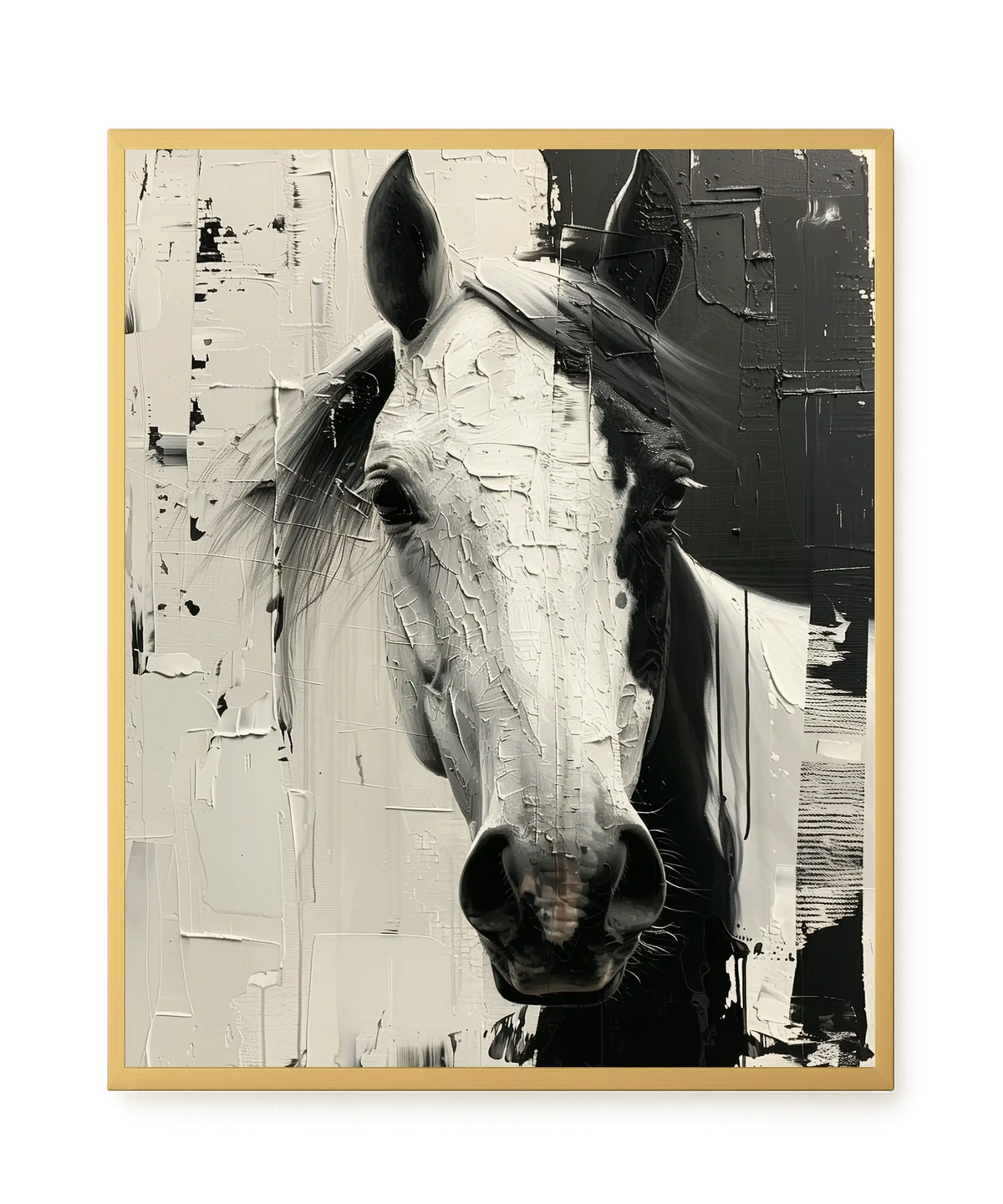 Expressive Abstract Horse Canvas Print
