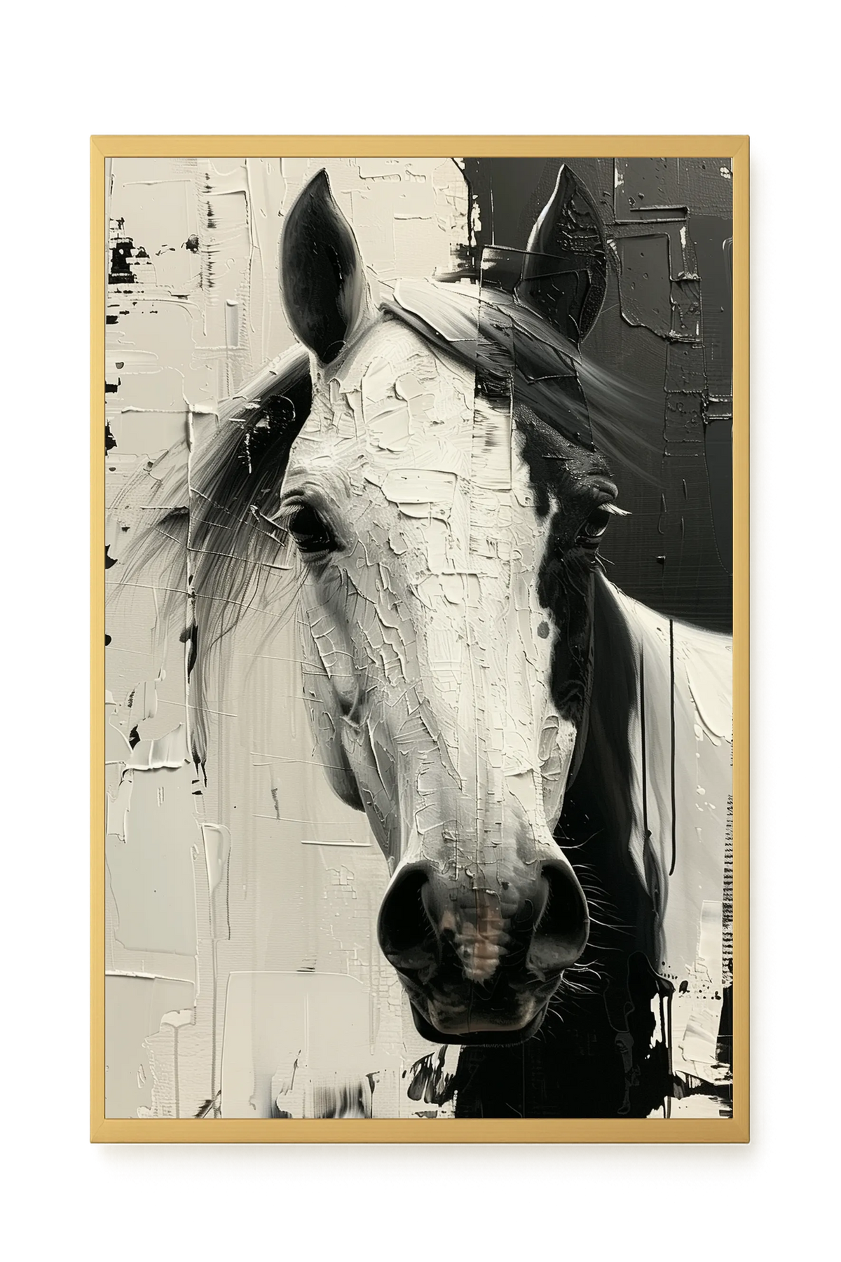 Expressive Abstract Horse Canvas Print