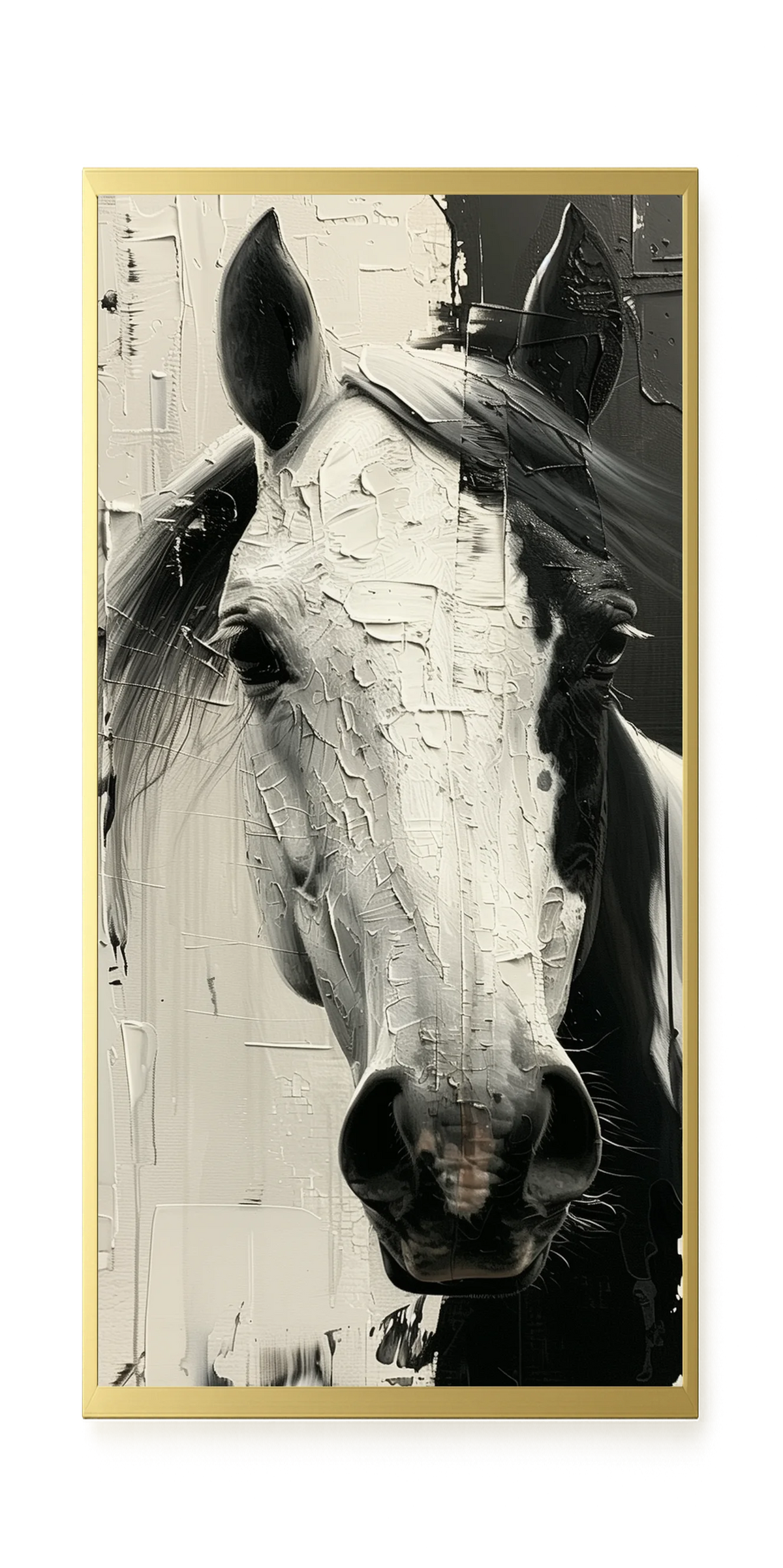Expressive Abstract Horse Canvas Print