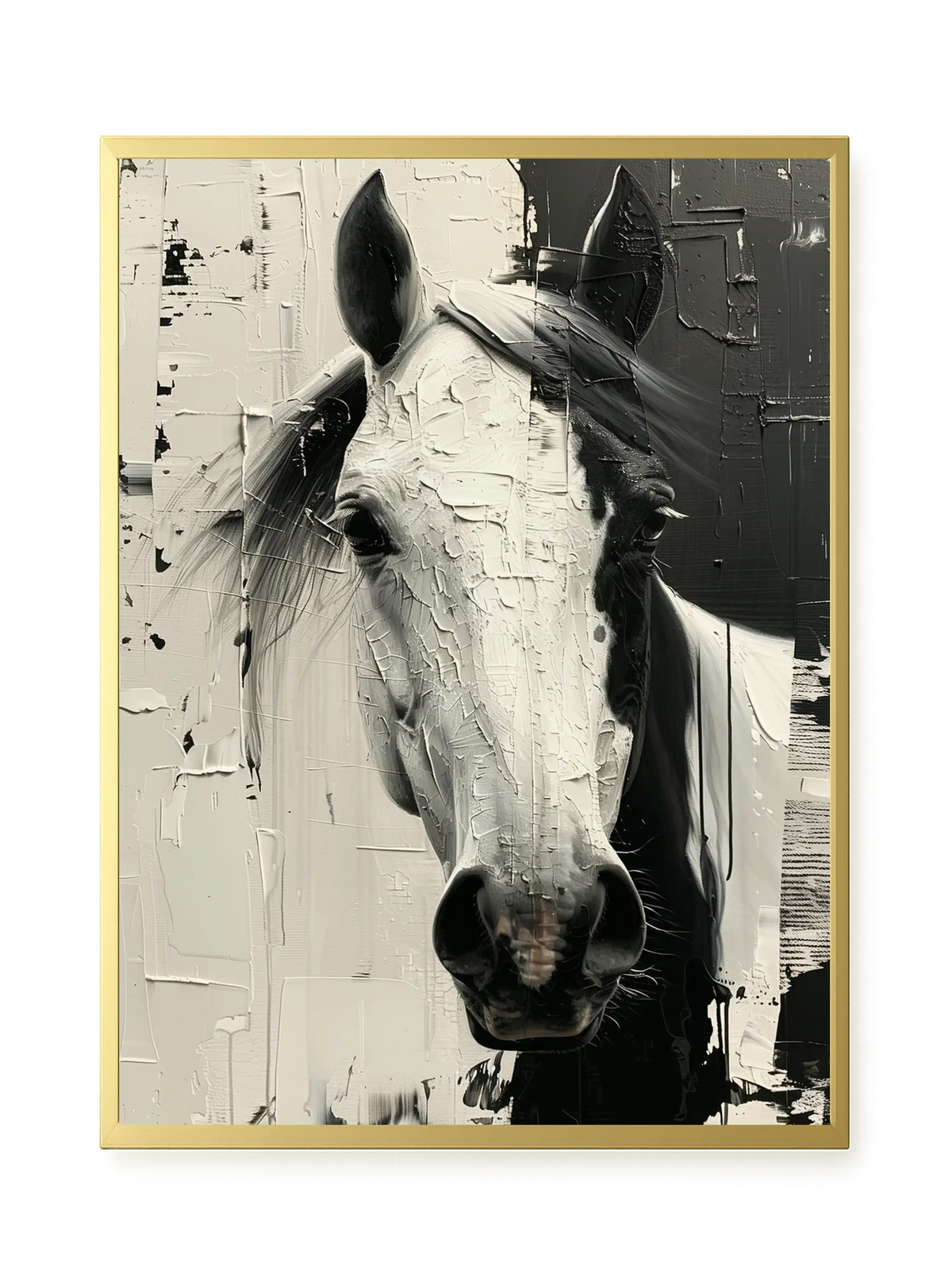 Expressive Abstract Horse Canvas Print
