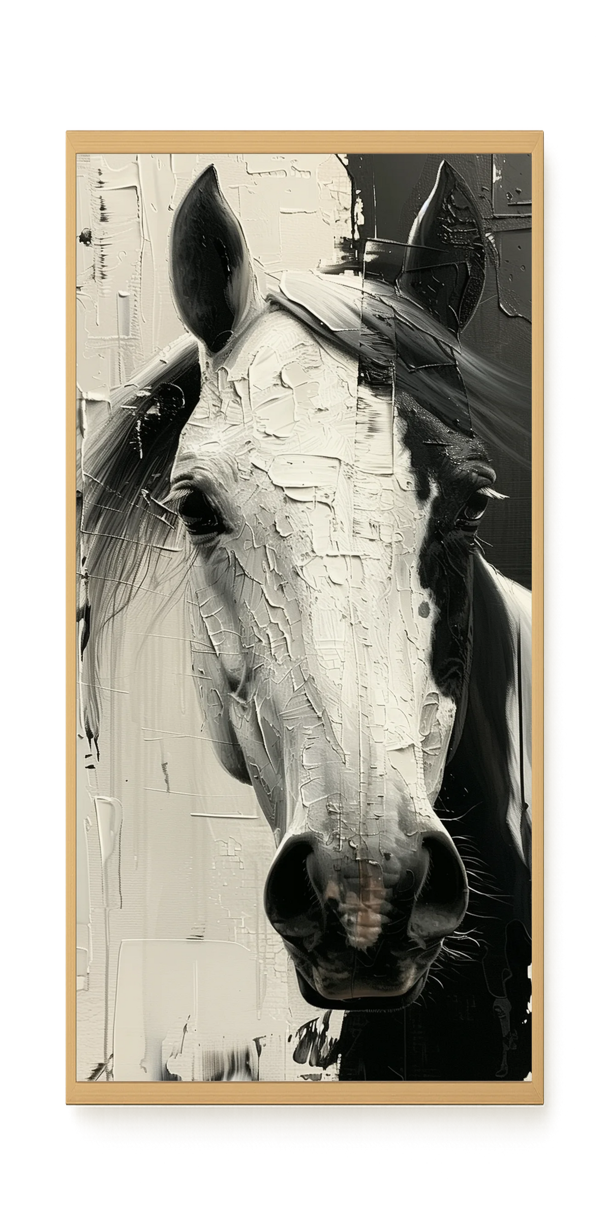 Expressive Abstract Horse Canvas Print