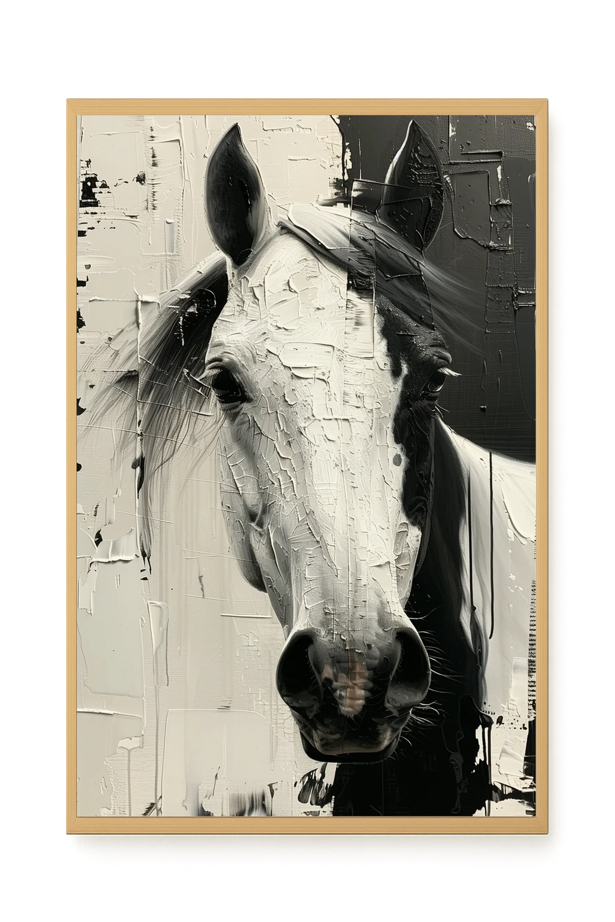 Expressive Abstract Horse Canvas Print