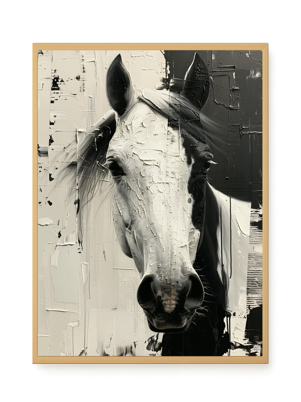 Expressive Abstract Horse Canvas Print