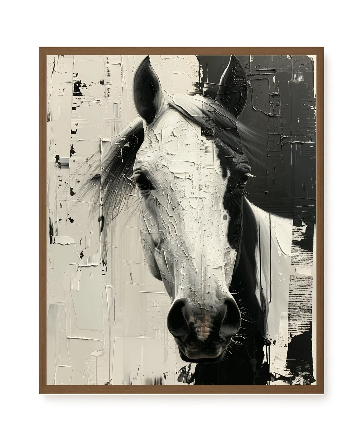 Expressive Abstract Horse Canvas Print