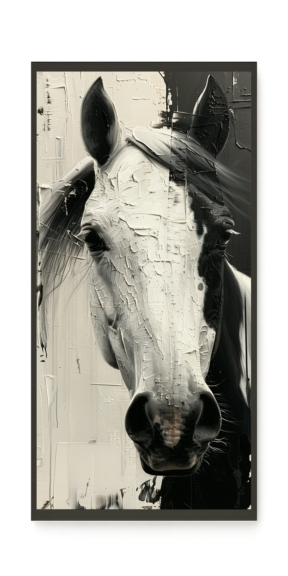 Expressive Abstract Horse Canvas Print