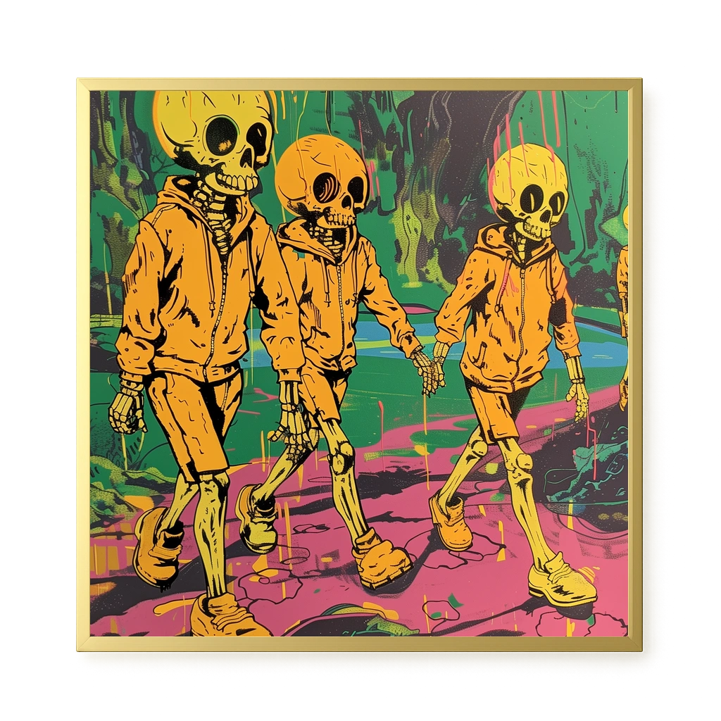 Skeleton Kids Canvas Print