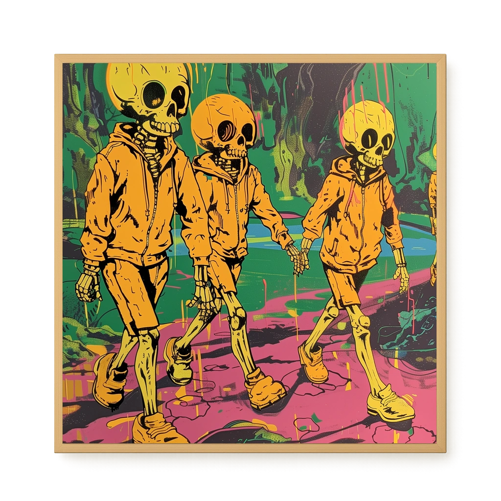 Skeleton Kids Canvas Print