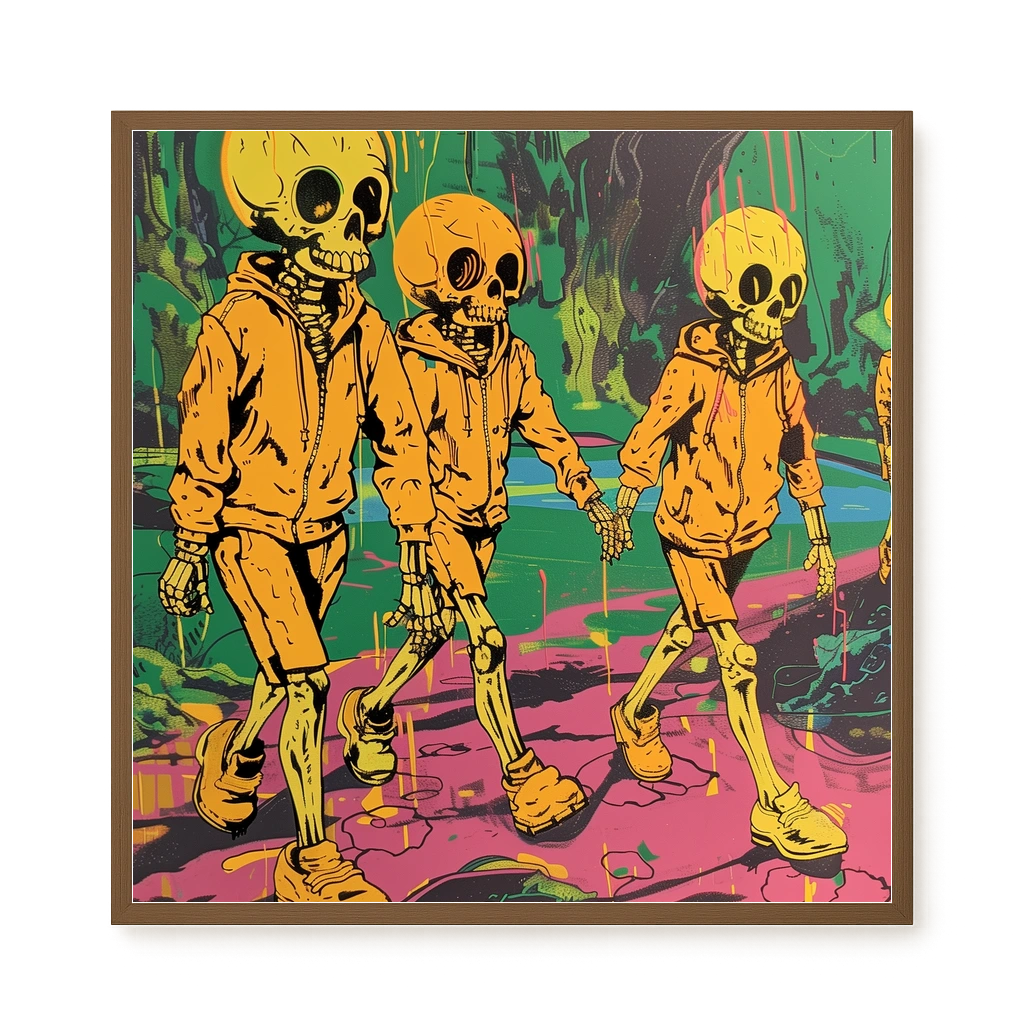 Skeleton Kids Canvas Print