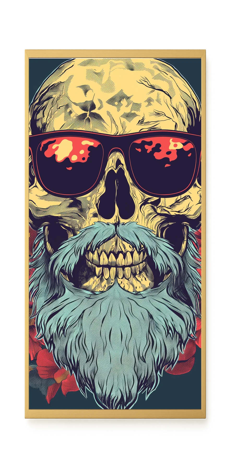 Floral Skull Canvas Wall Art