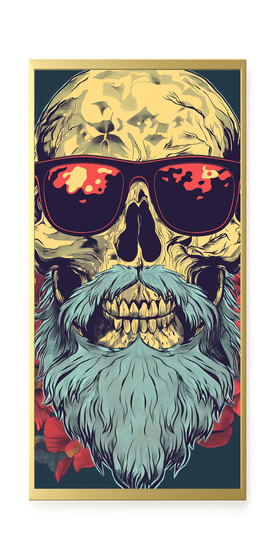 Floral Skull Canvas Wall Art