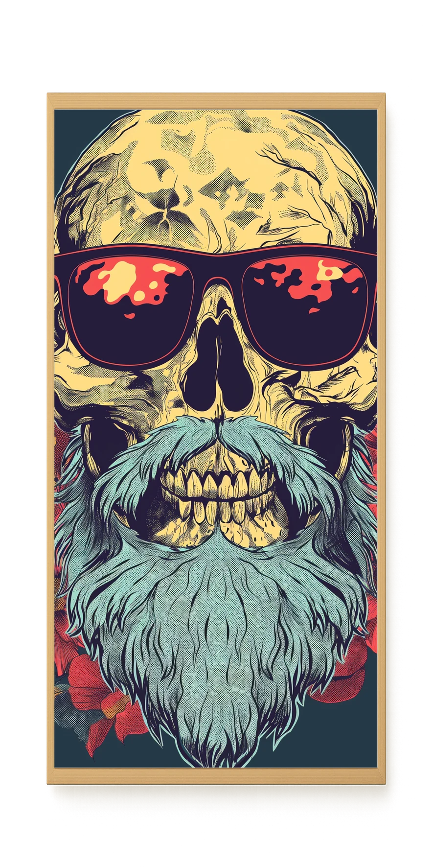 Floral Skull Canvas Wall Art