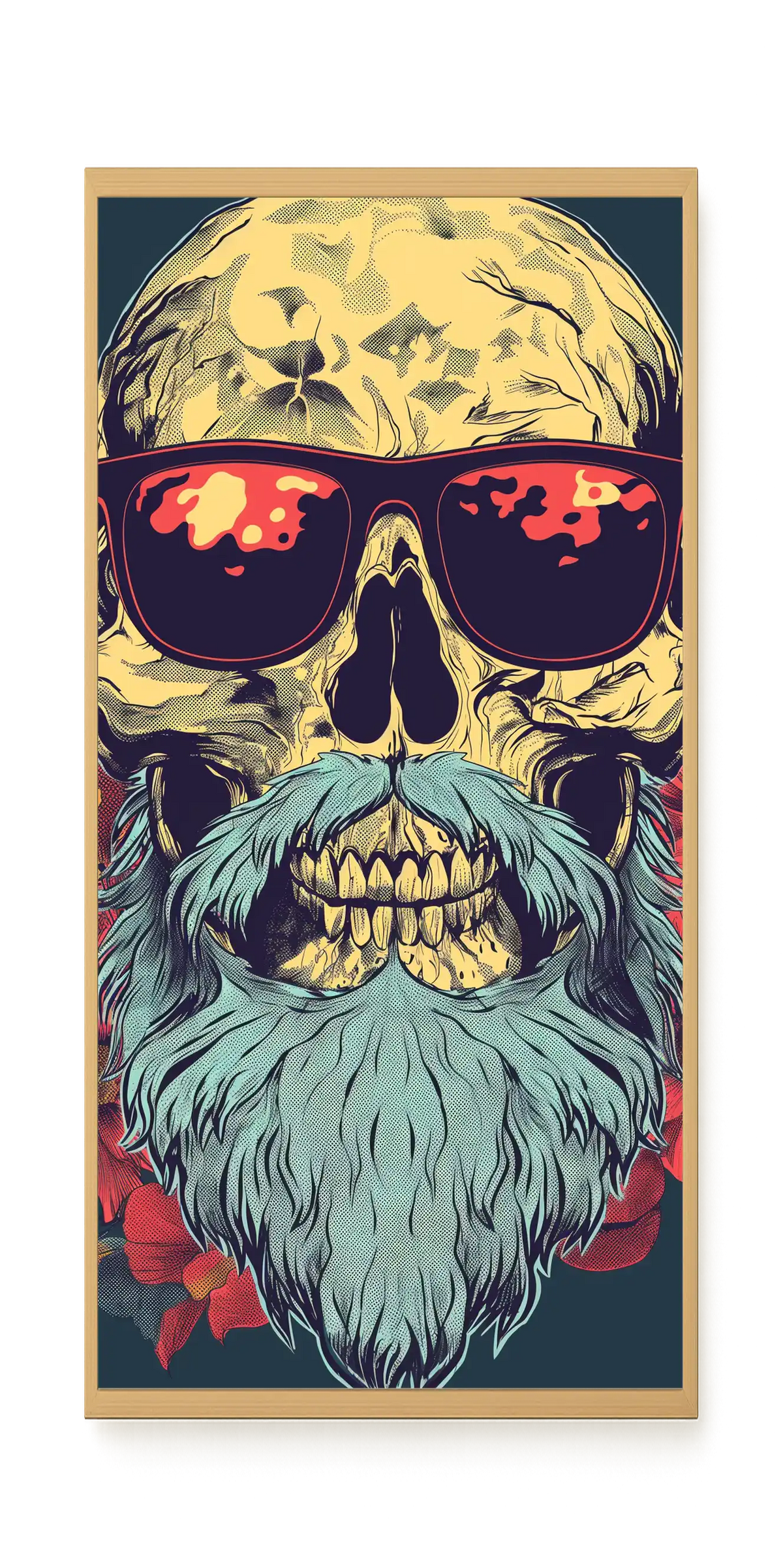 Floral Skull Canvas Wall Art